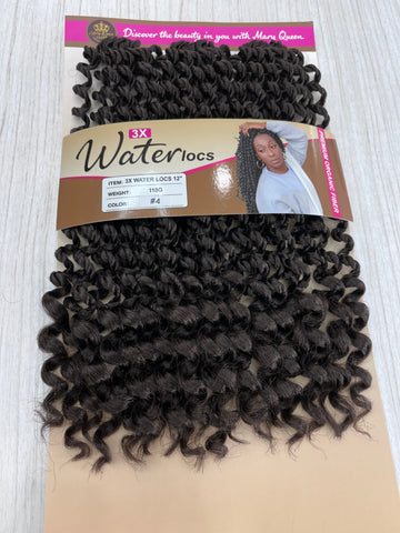 3X Water Locs 12” – Curly Crochet Braiding Hair