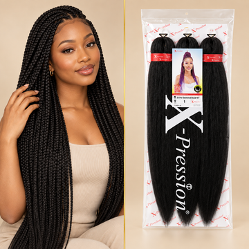 3X Pre-Stretched Braid X-Pression braiding hair from Mary Queen Trade.