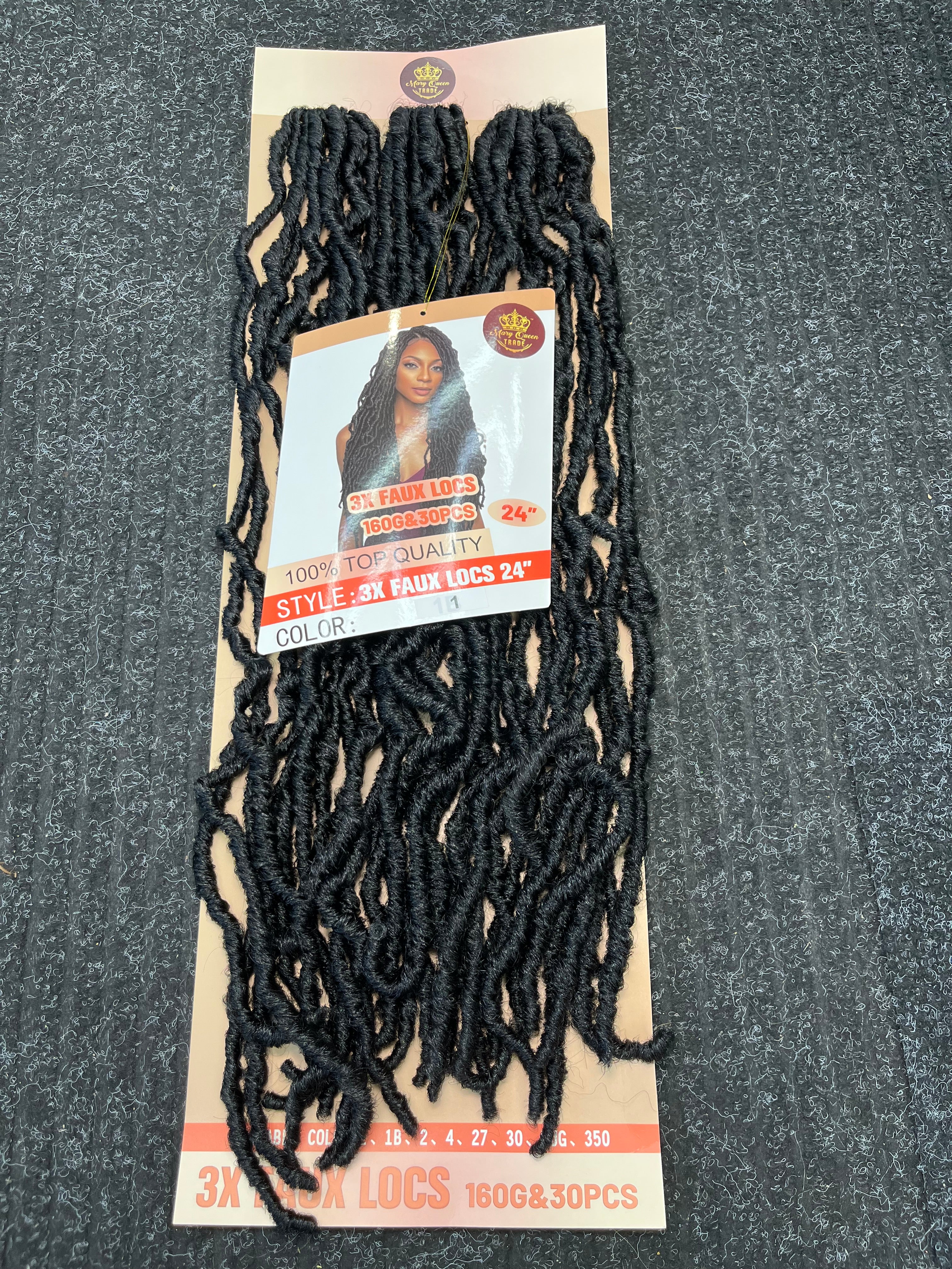 3X Faux Locs 24"