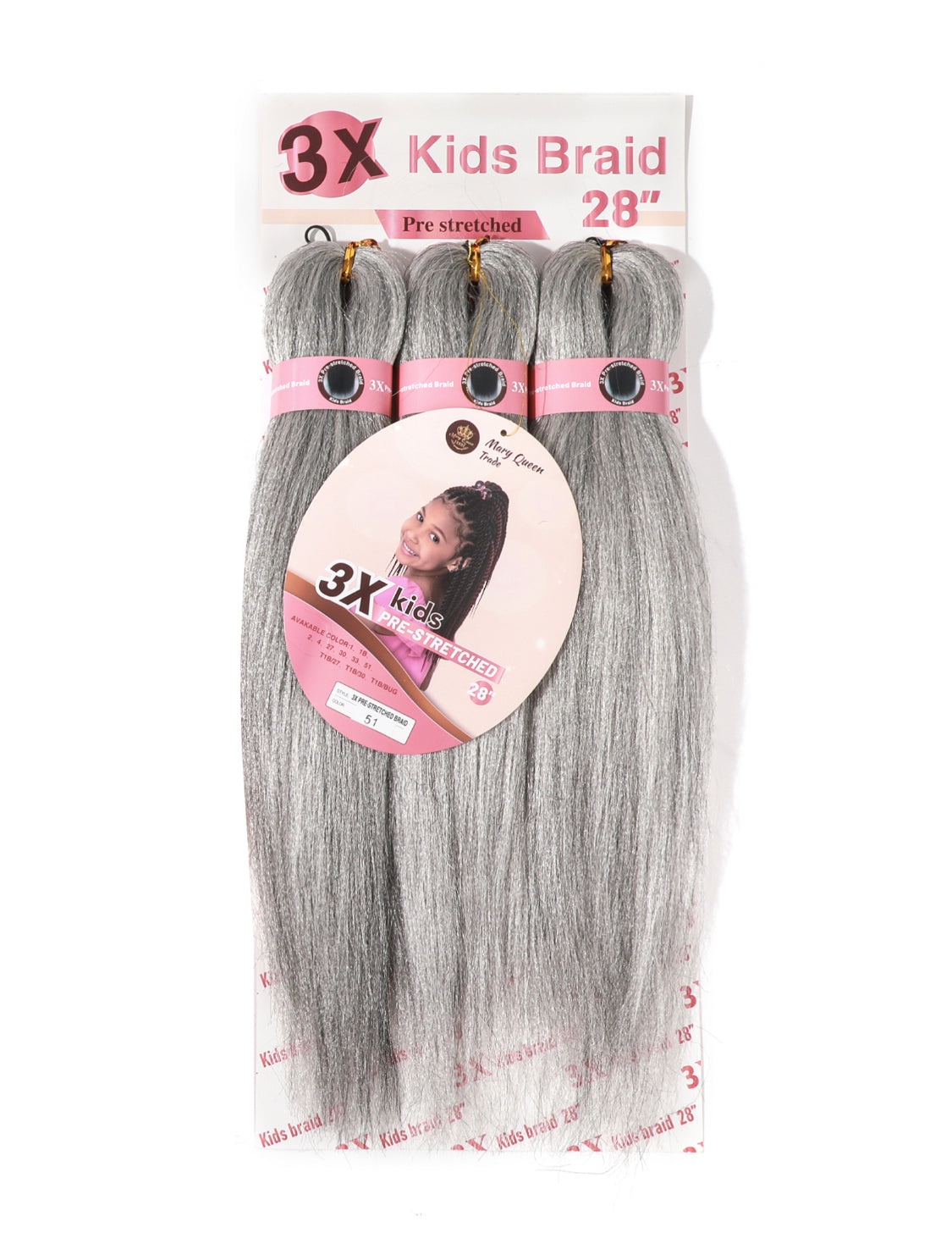 3X Kids Braids Pre-Stretched 28"