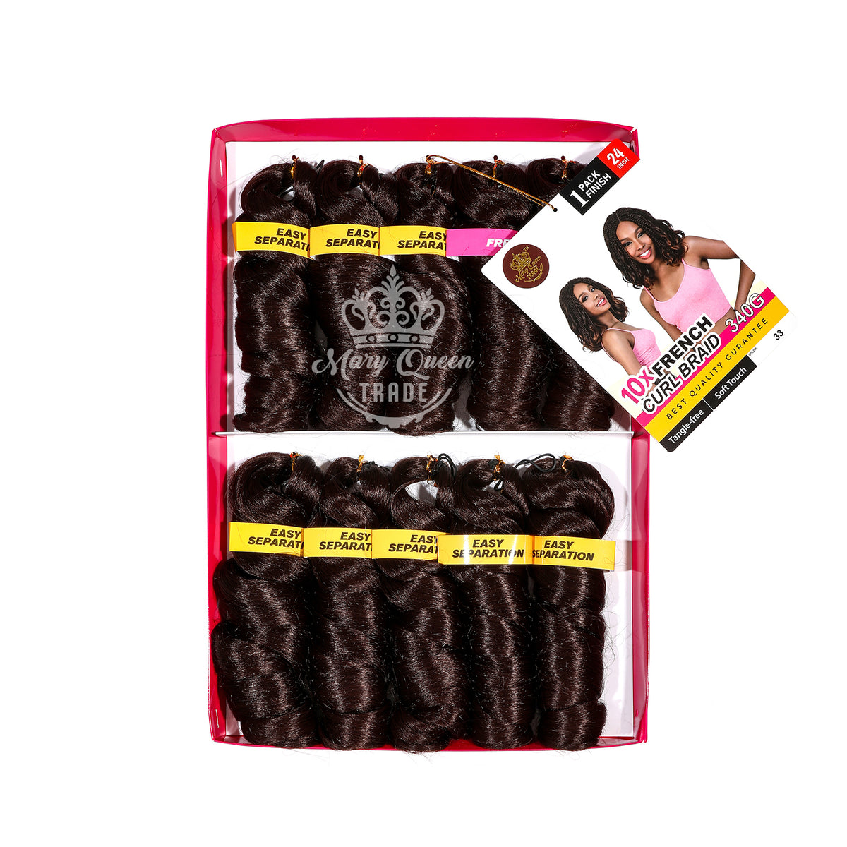 10X French Curl Braiding Hair 24"