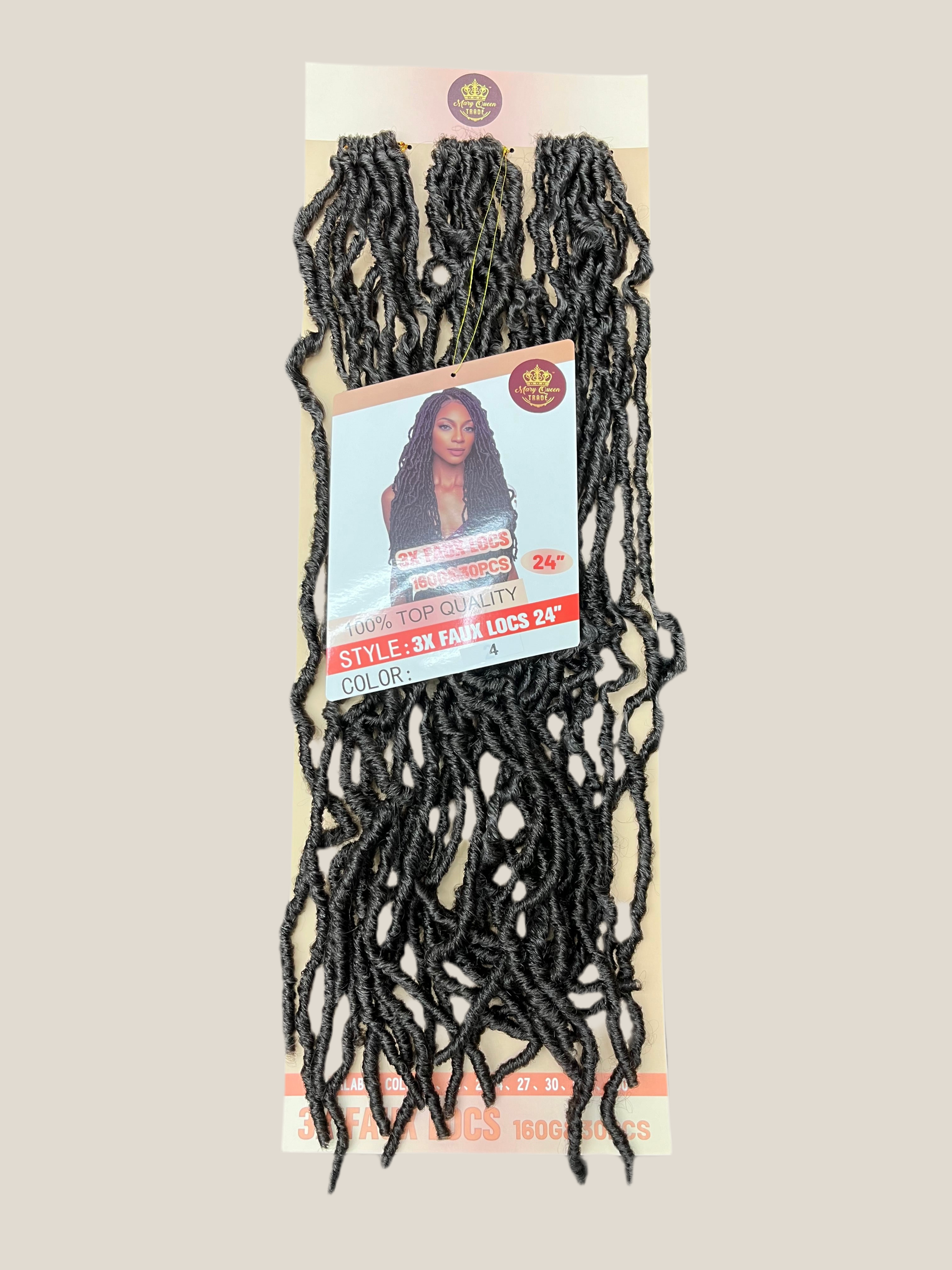 3X Faux Locs 24"