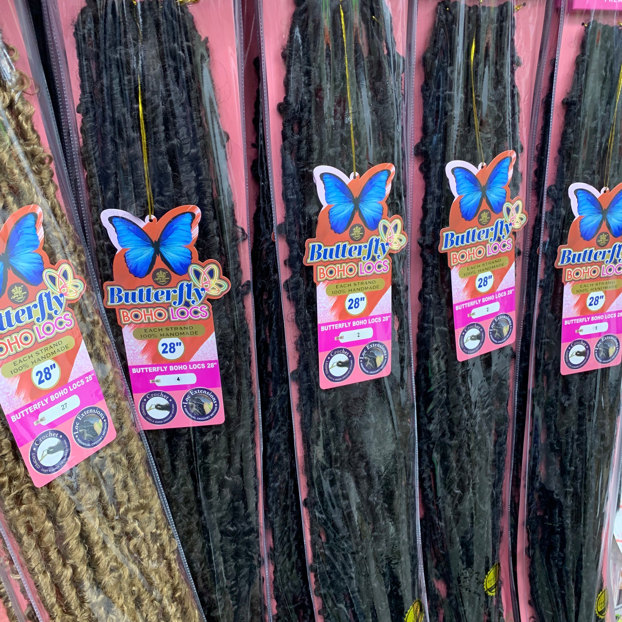 Extensions de cheveux tressées en forme de papillon, 28 pouces - Vente en gros