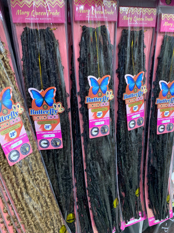 Extensions de cheveux tressées en forme de papillon, 28 pouces - Vente en gros