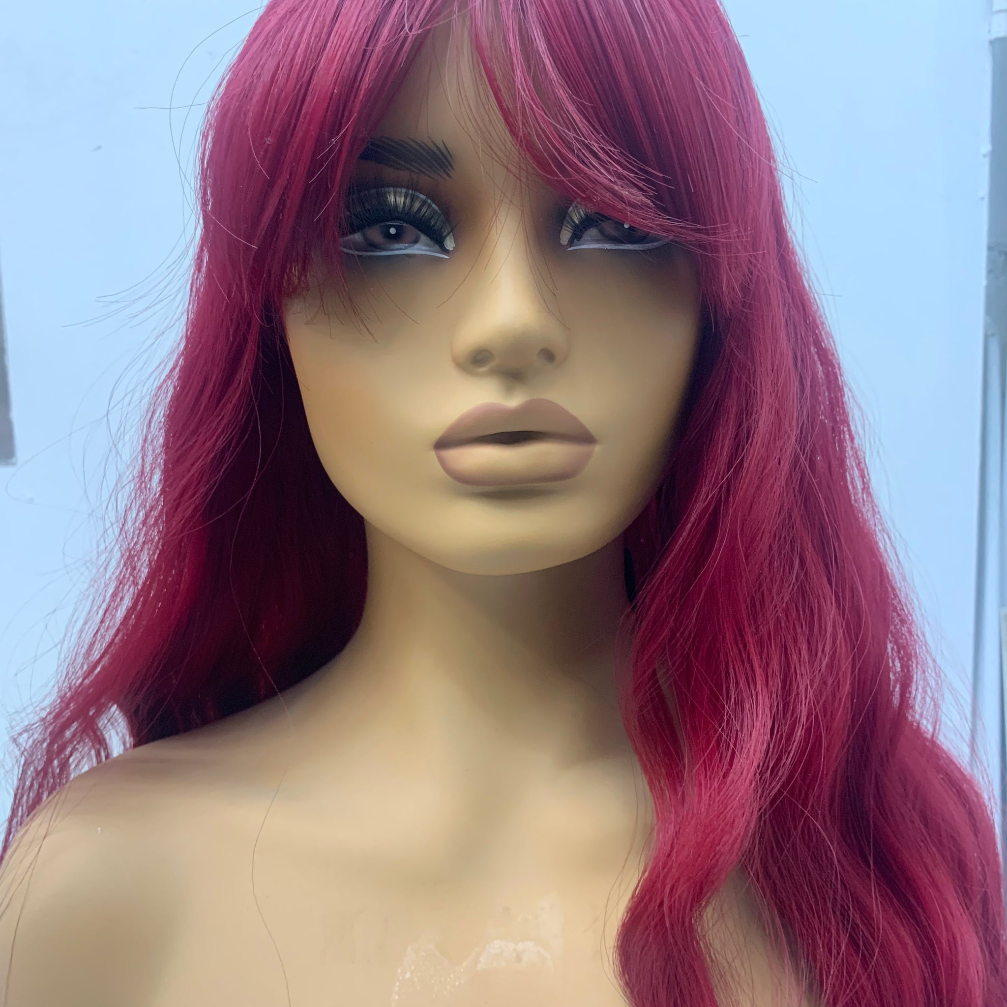 Burgundy Beach Wave Synthetic Wig LC2084-1
