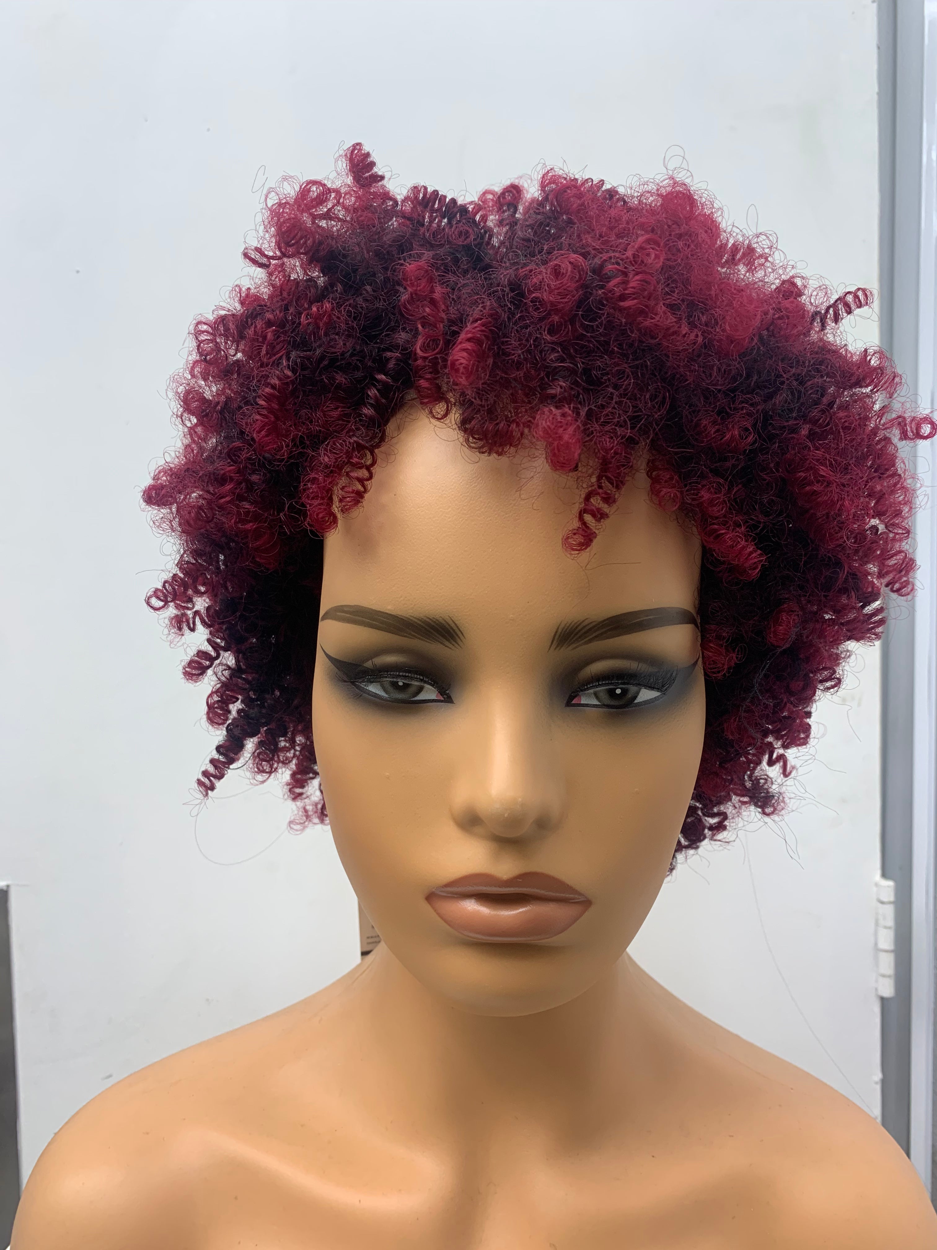 Short Afro Kinky Curly Synthetic Wig - LC8118-2