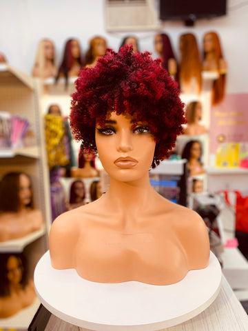 Perruque synthétique courte afro bouclée crépue - LC8118-2