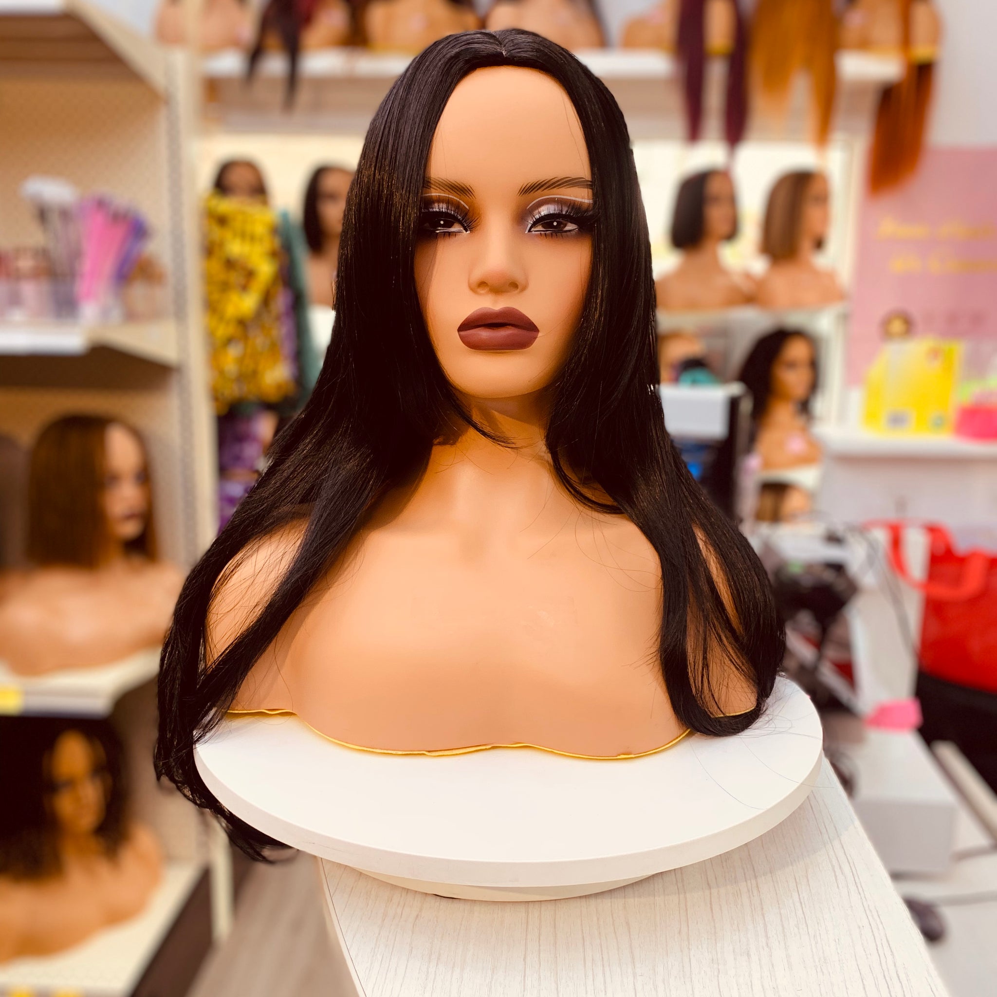 Long Straight Black Synthetic Wigs - WL1101