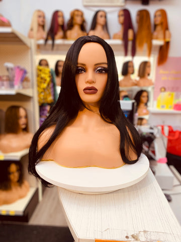 Long Straight Black Synthetic Wigs - WL1101
