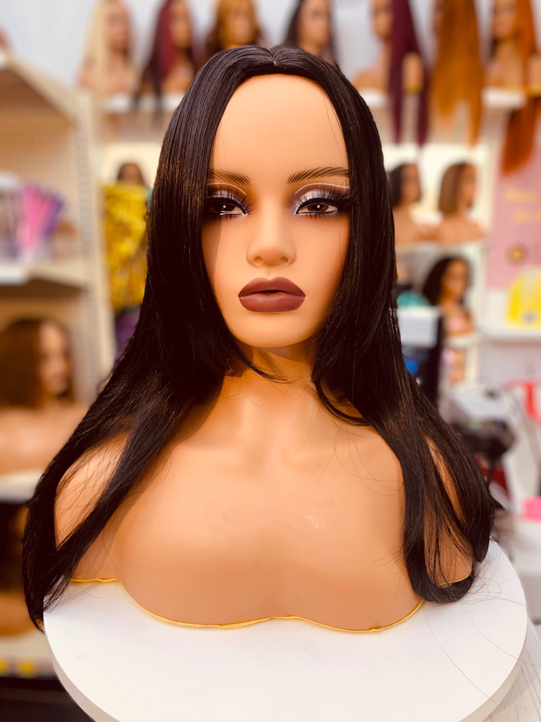 Long Straight Black Synthetic Wigs - WL1101