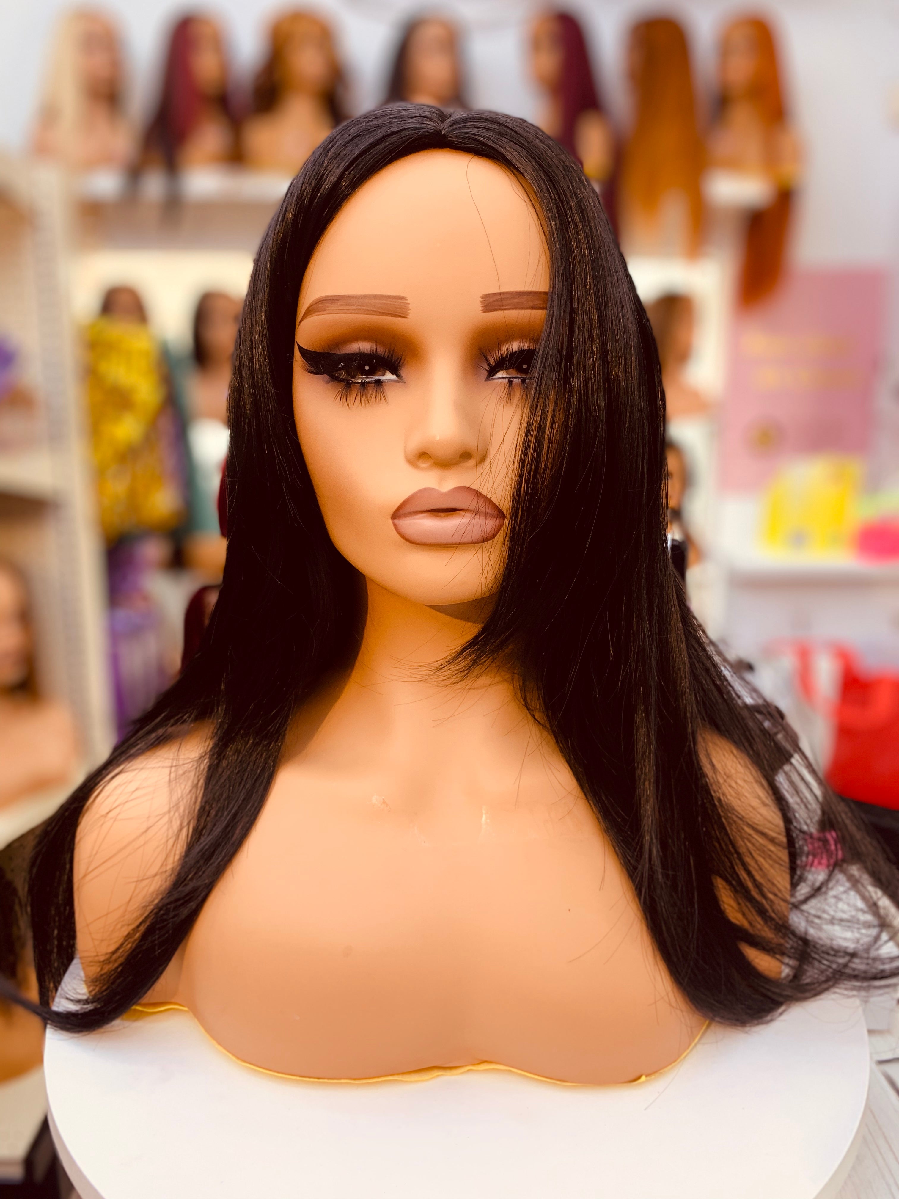 Long Wavy Black Synthetic Wigs - WL1113-6