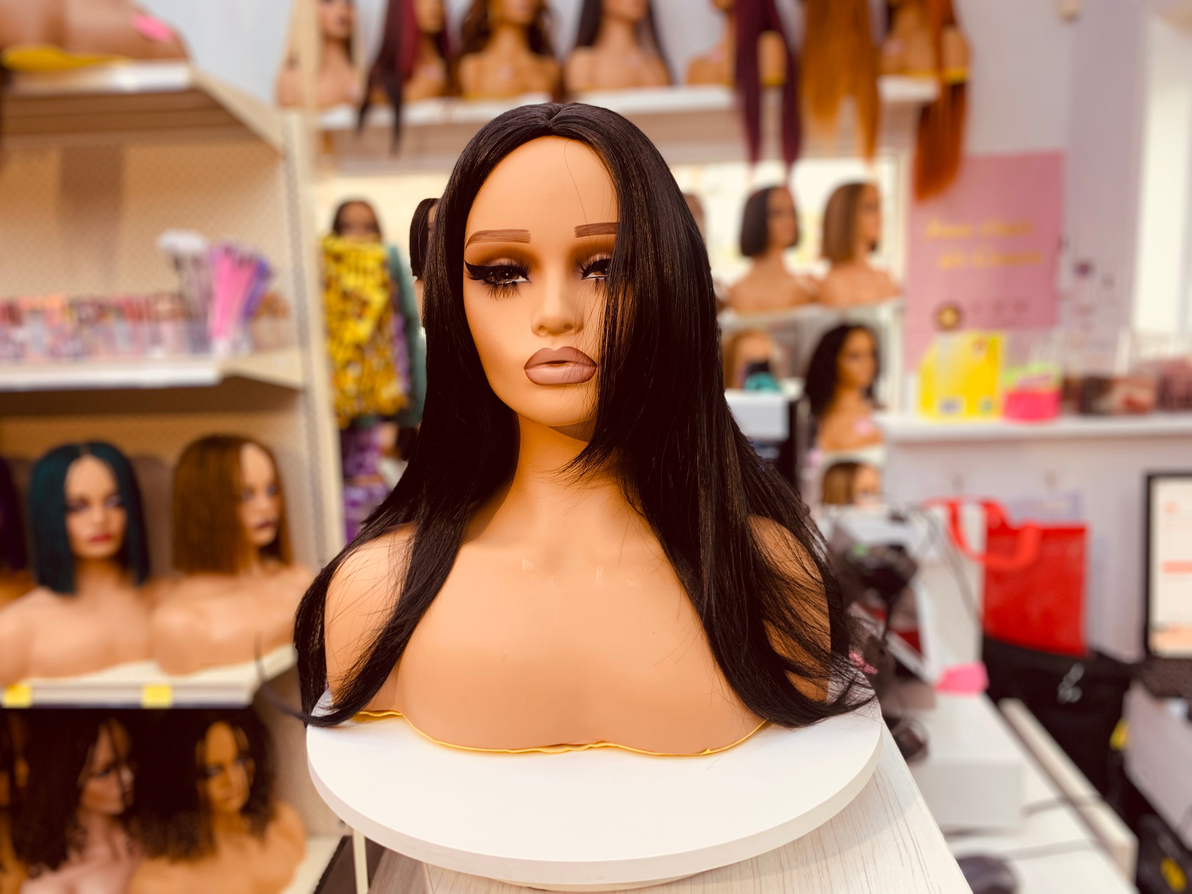 Long Wavy Black Synthetic Wigs - WL1113-6