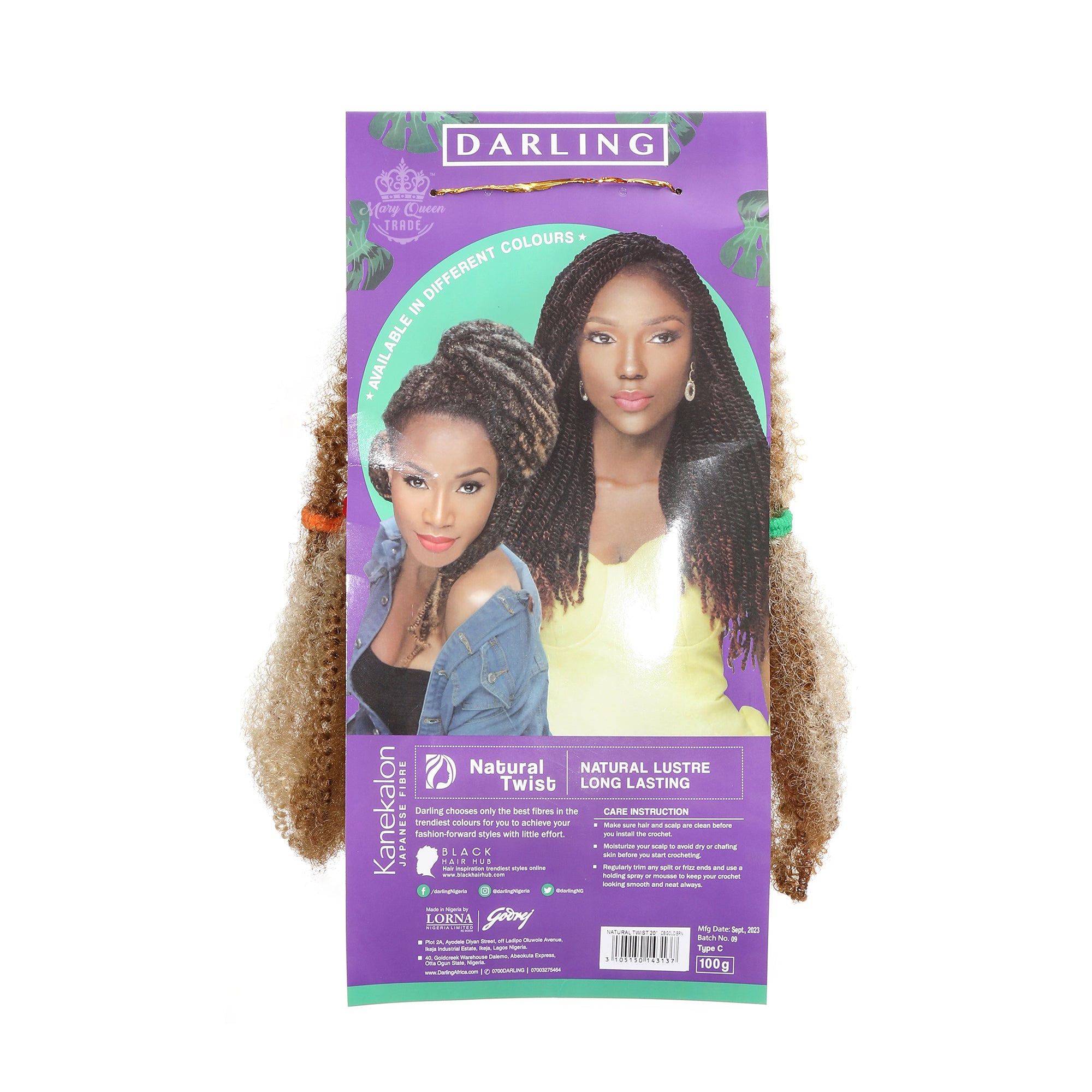 Torsade naturelle 20"