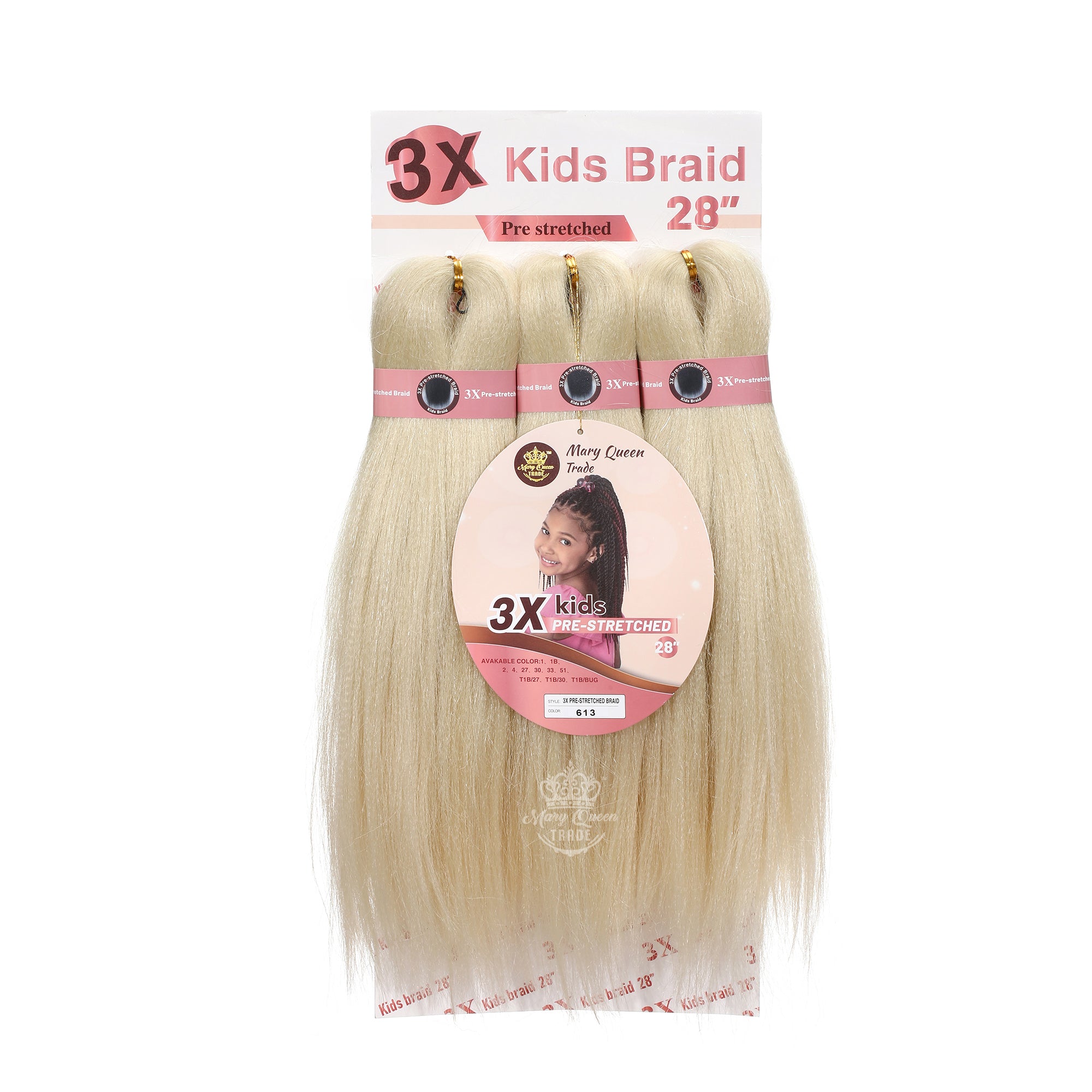 3X Kids Braids Pre-Stretched 28"