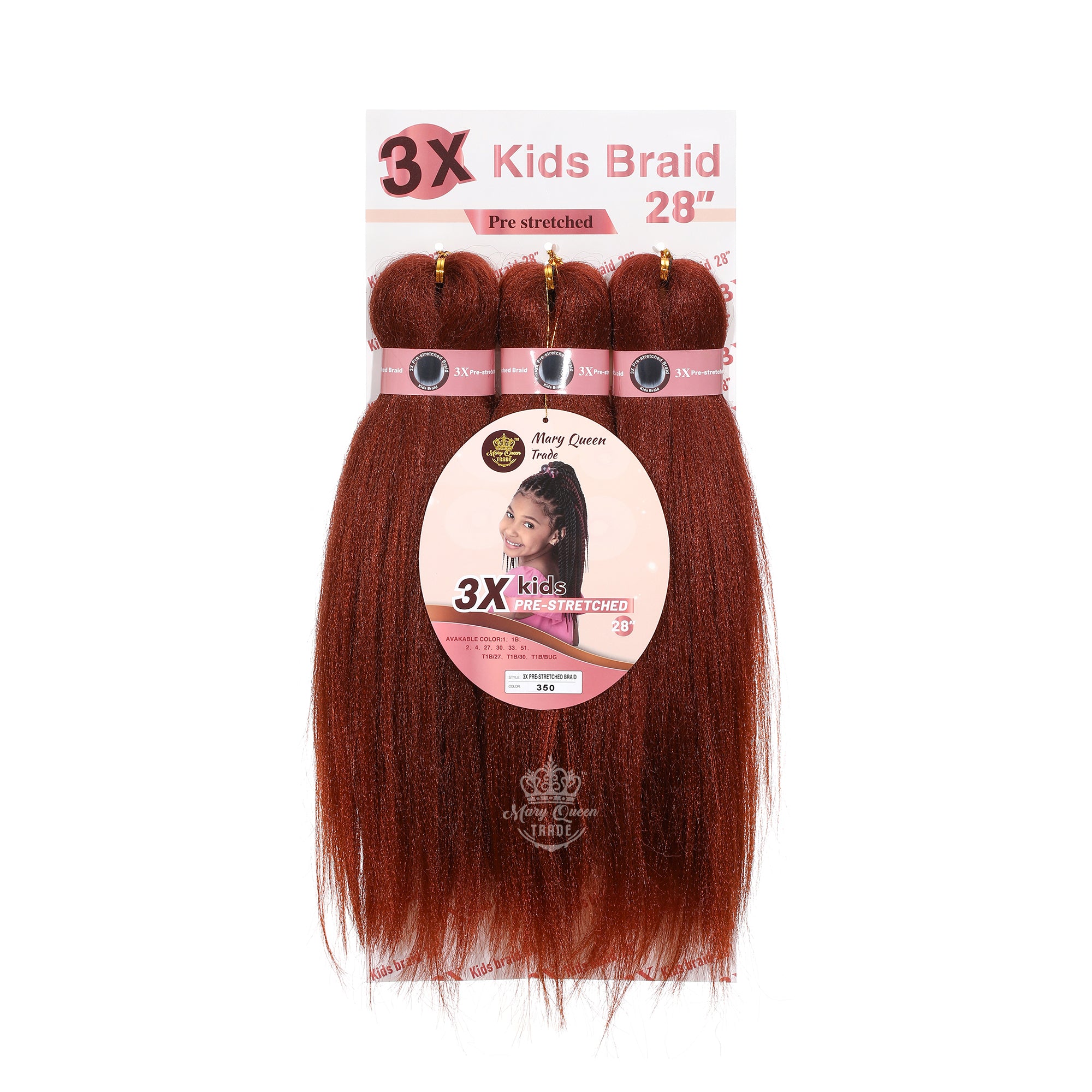 3X Kids Braids Pre-Stretched 28"
