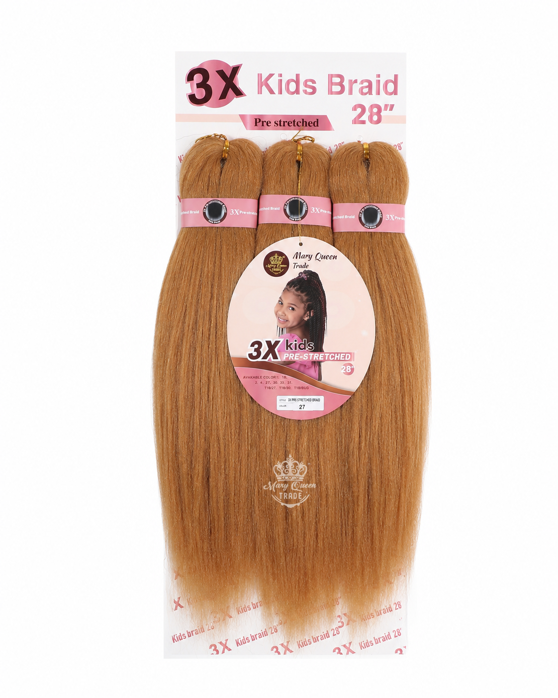 3X Kids Braids Pre-Stretched 28"