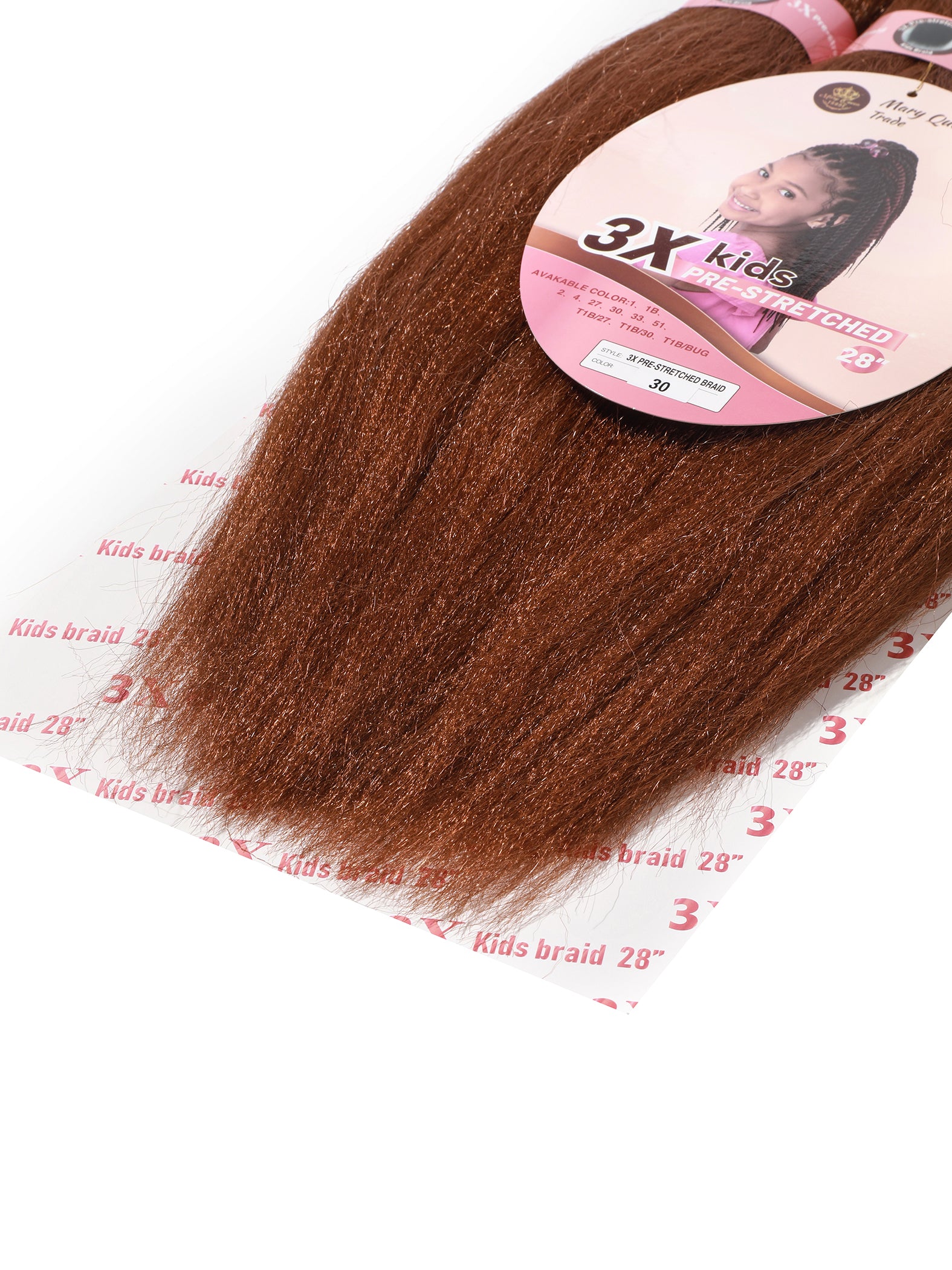 3X Kids Braids Pre-Stretched 28"
