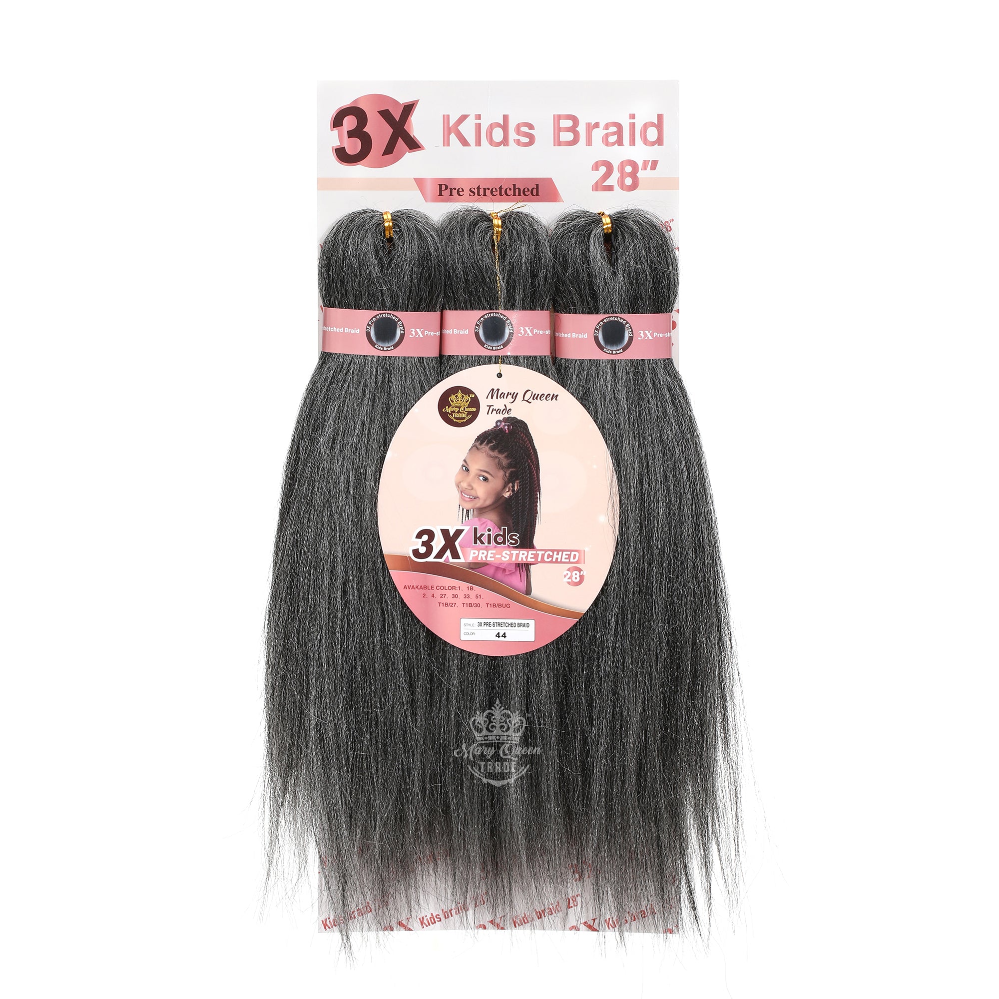 3X Kids Braids Pre-Stretched 28"
