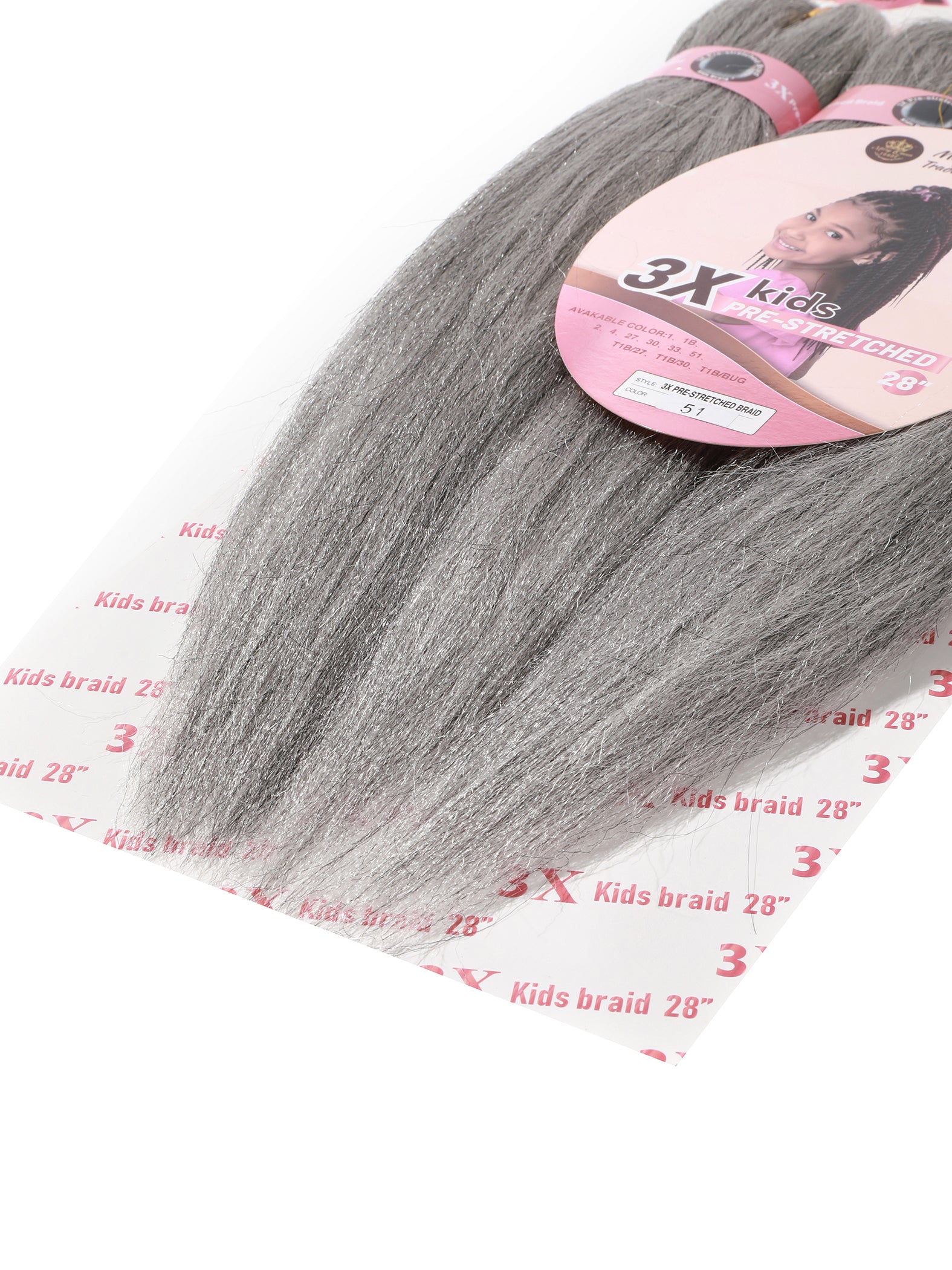 3X Kids Braids Pre-Stretched 28"