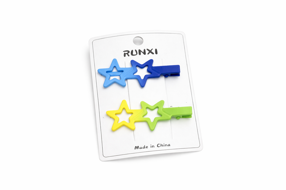 Star-Shaped Hair Clips – 2 Pairs