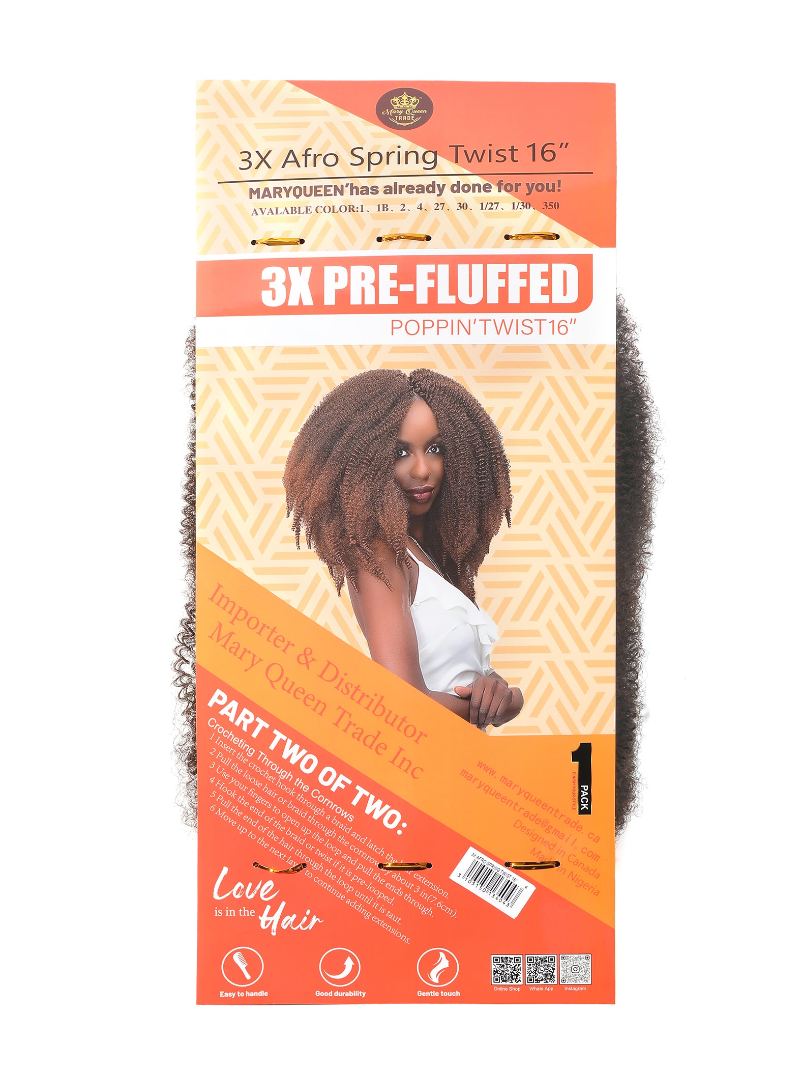 3X AFRO SPRING TWIST 16"