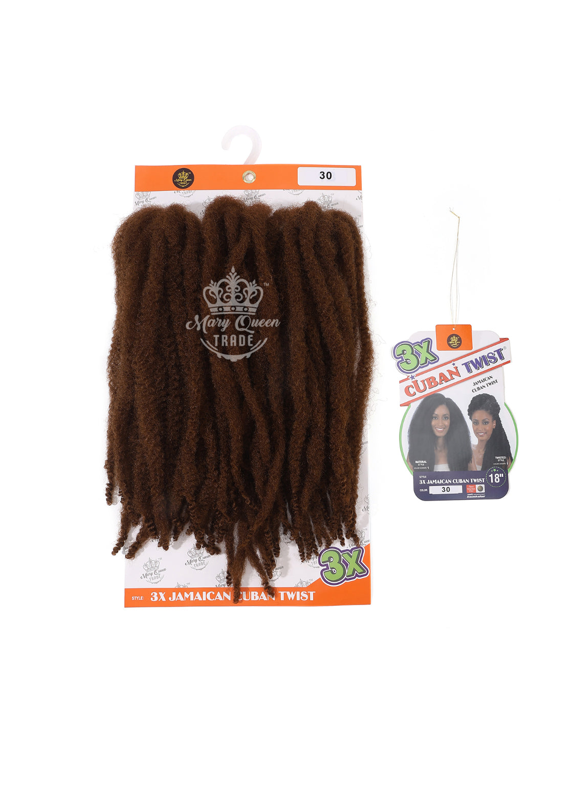 3X Jamaican Cuban Twist 18"