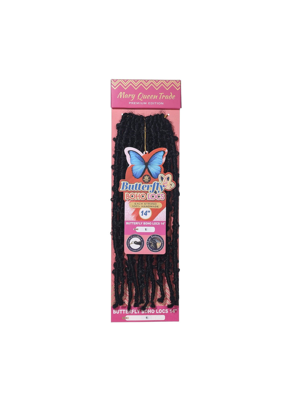 Butterfly Boho Locs 14"