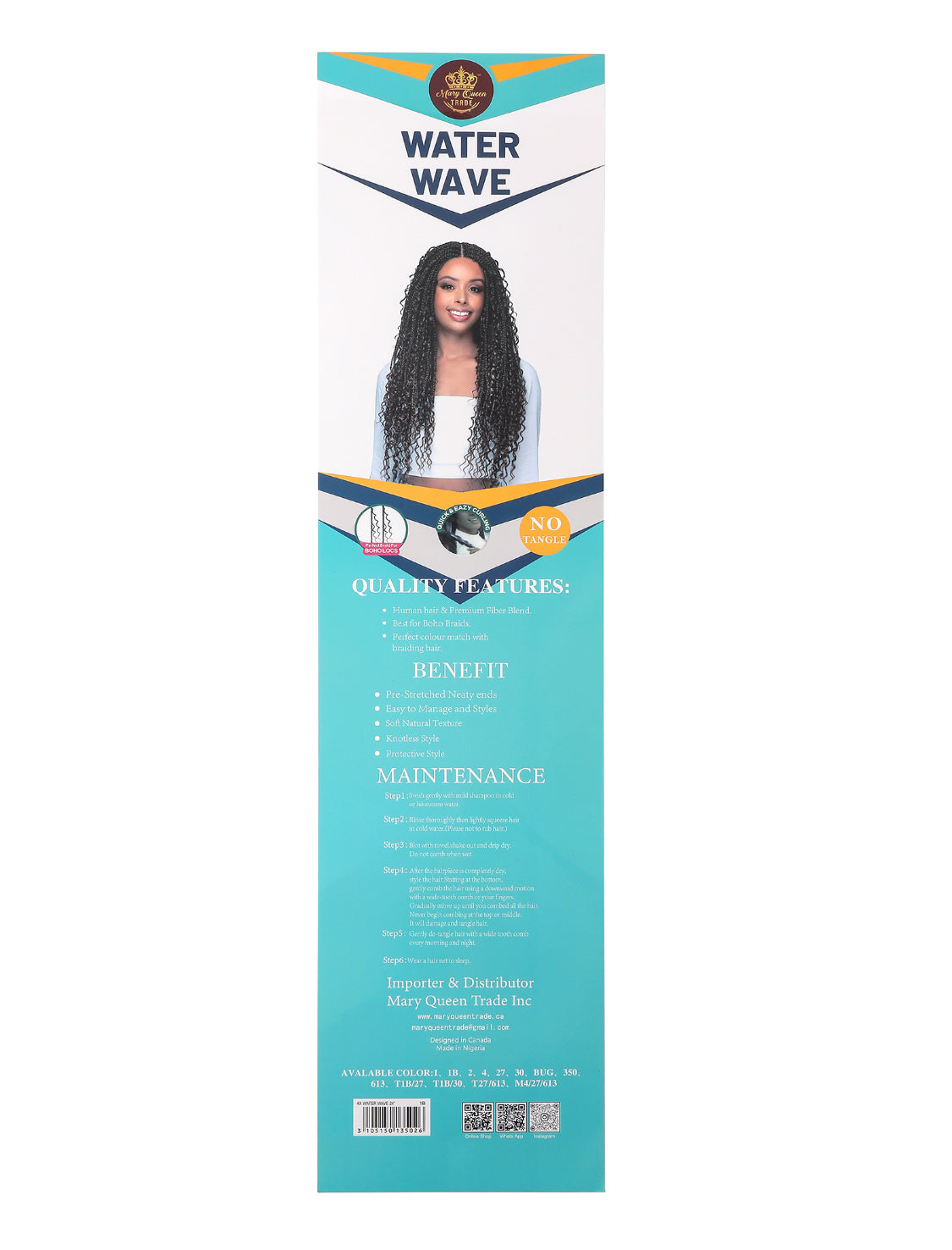 Boho Water Wave Human Hair 24"
