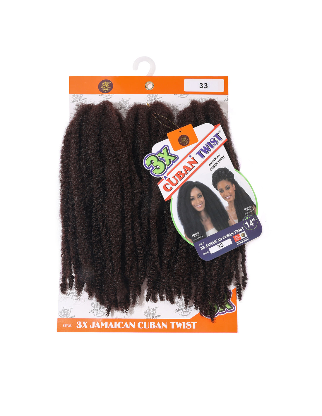 3X Jamaican Cuban Twist 14"