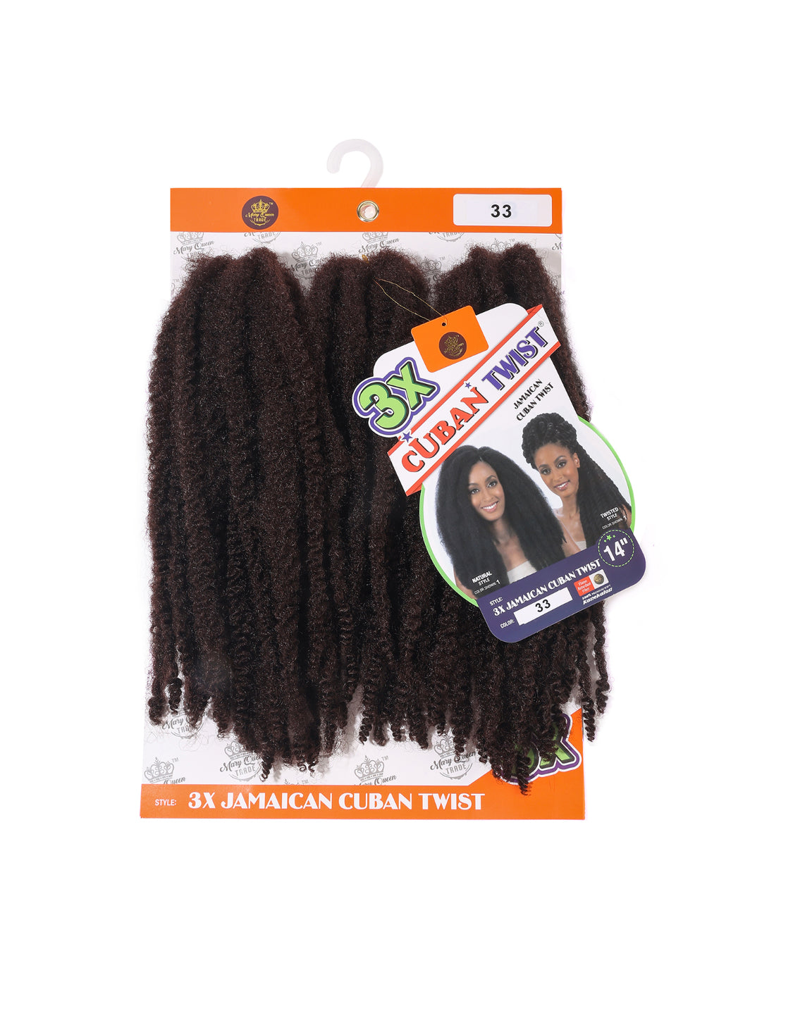 3X Jamaican Cuban Twist 14"