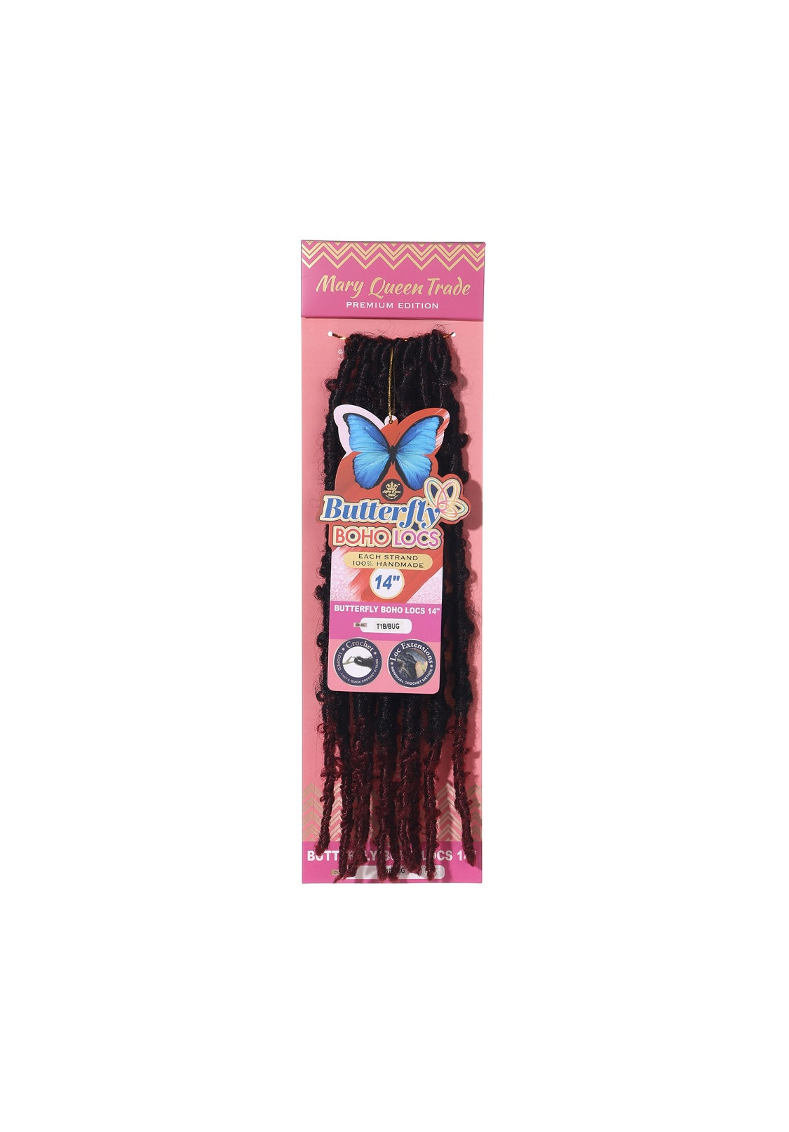 Butterfly Boho Locs 14"