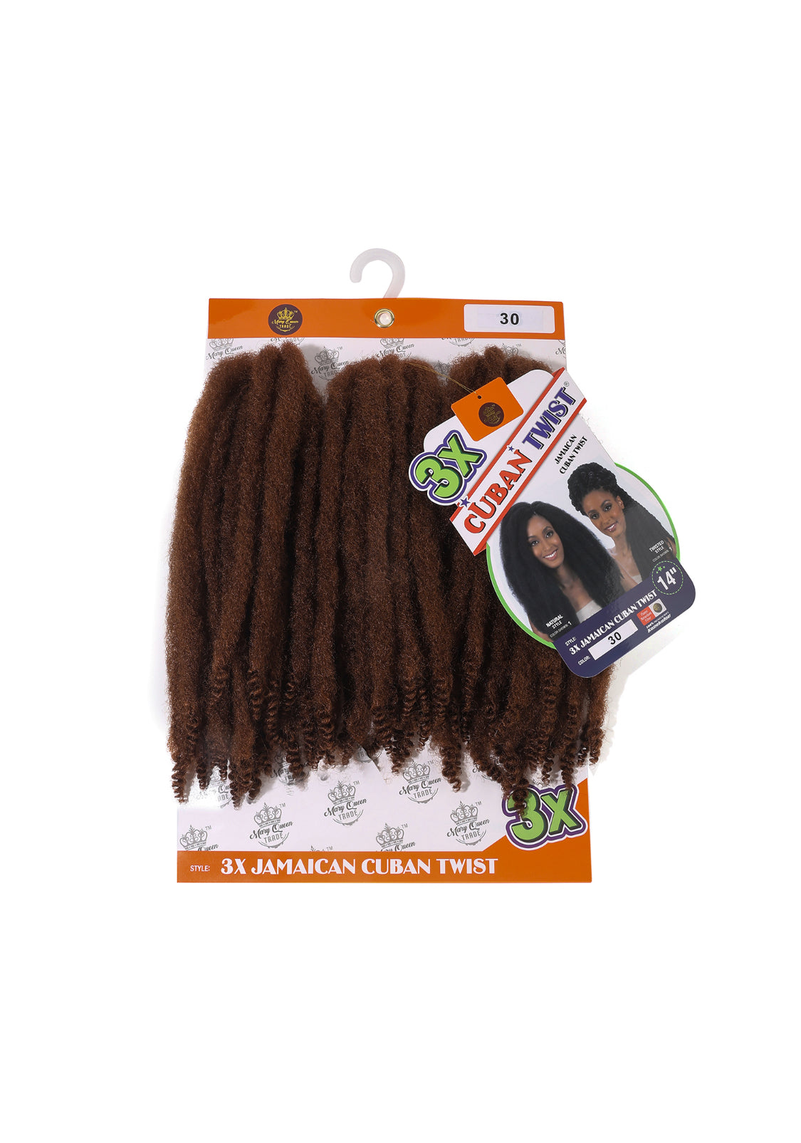 3X Jamaican Cuban Twist 14"