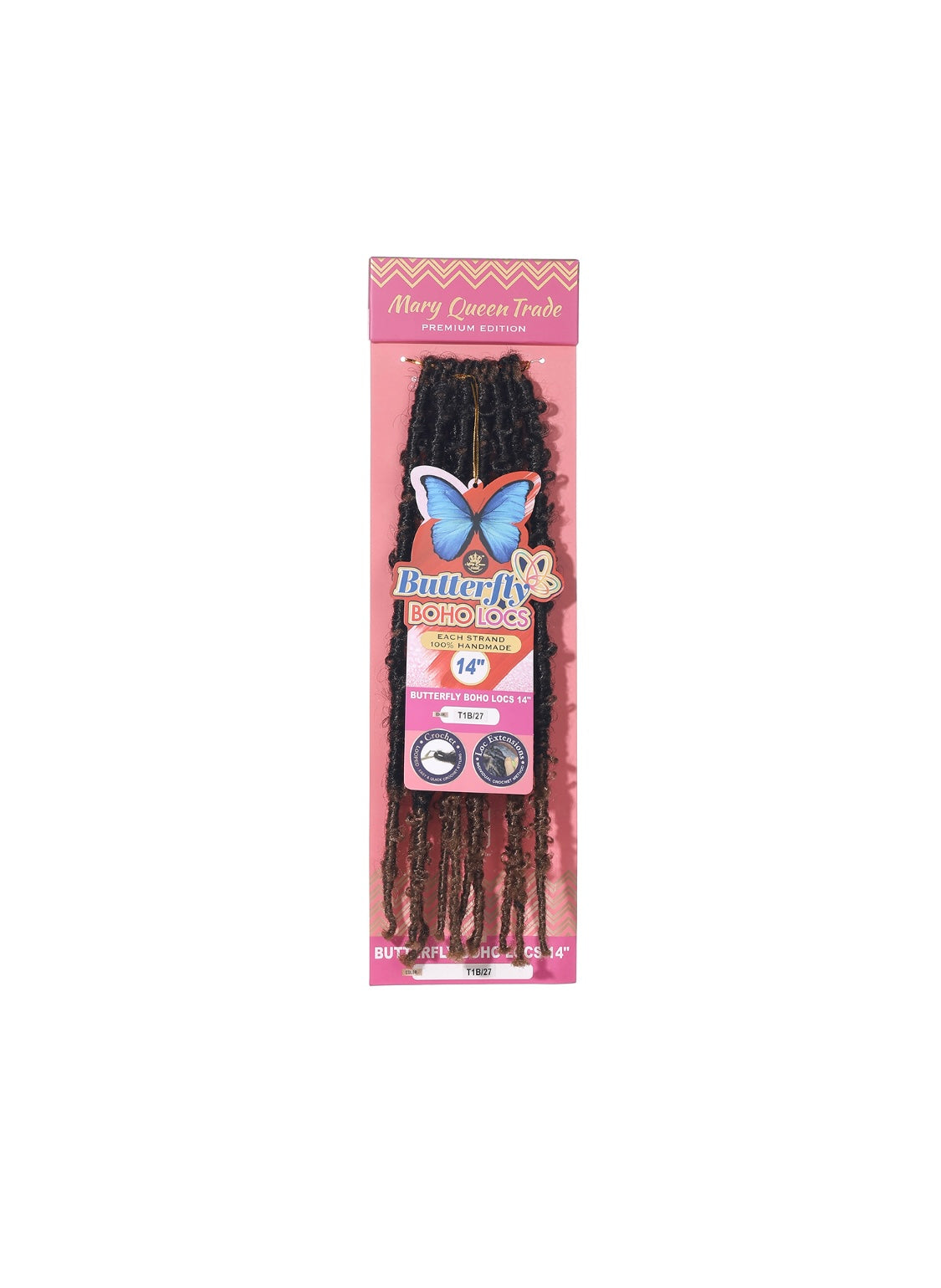 Butterfly Boho Locs 14"