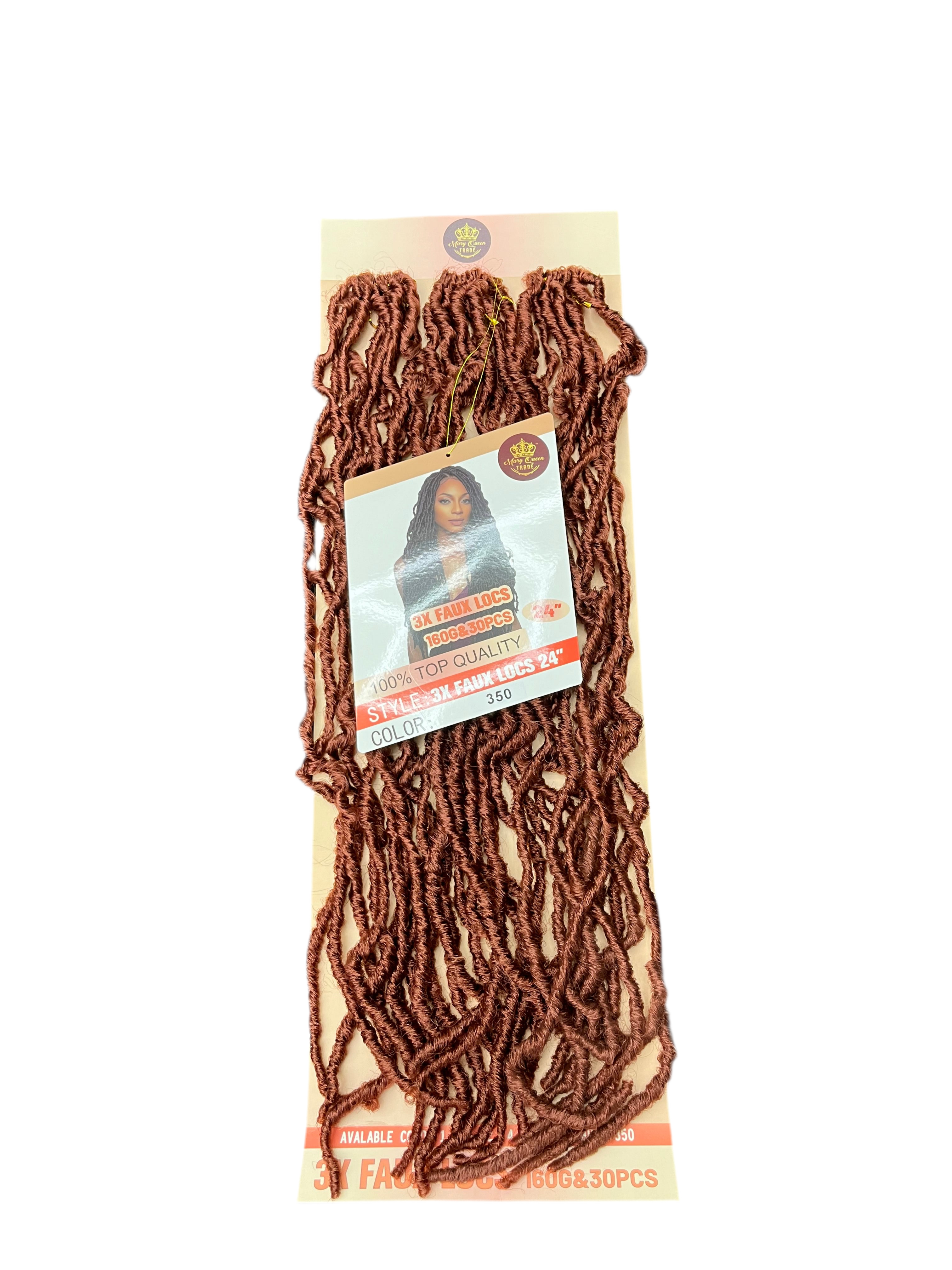 3X Faux Locs 24"