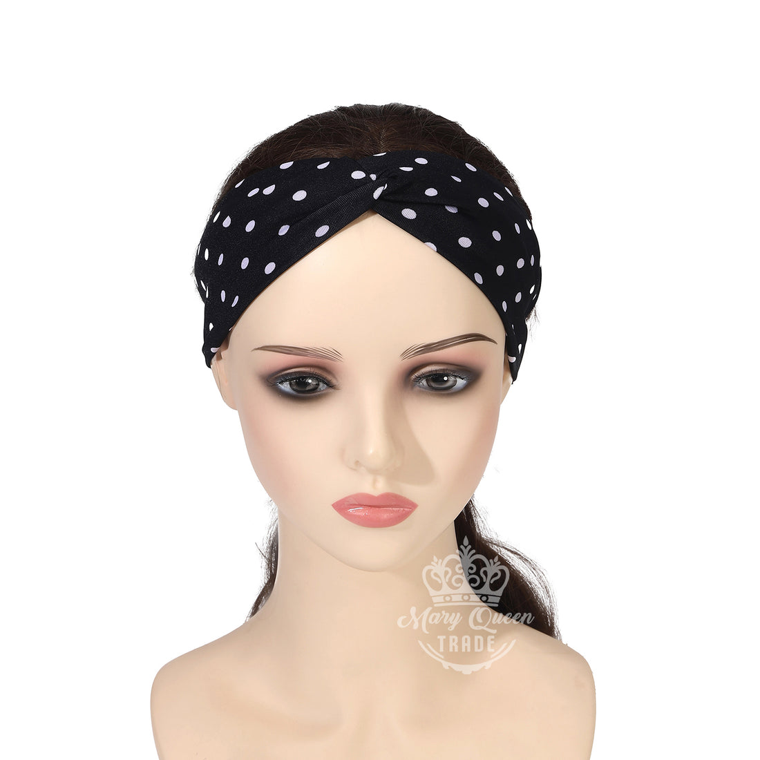 Polka Dot Hair Bands (12 Pcs) - Wholesale