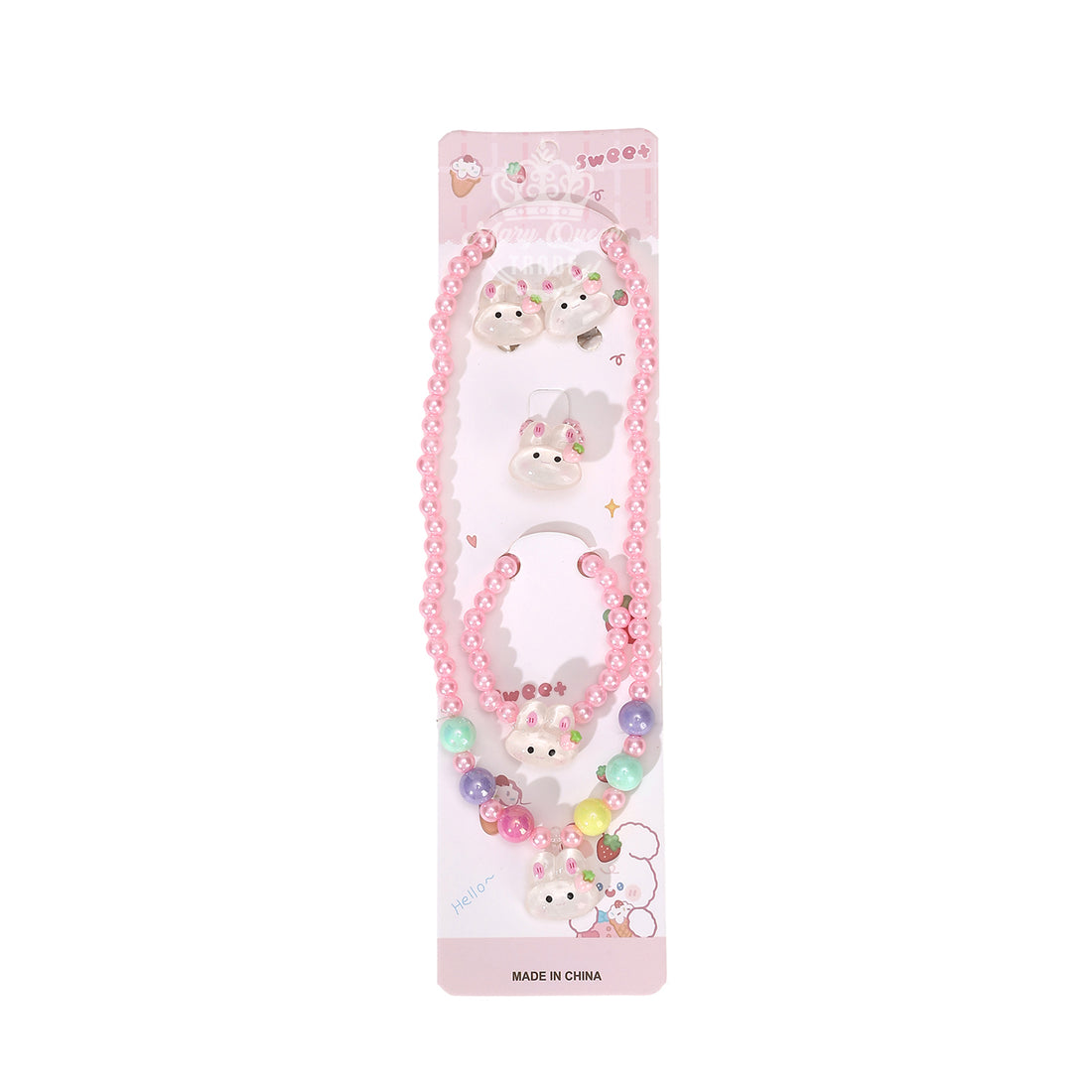 Beaded Necklace Braclet Ring (12 Pcs) - Wholesale
