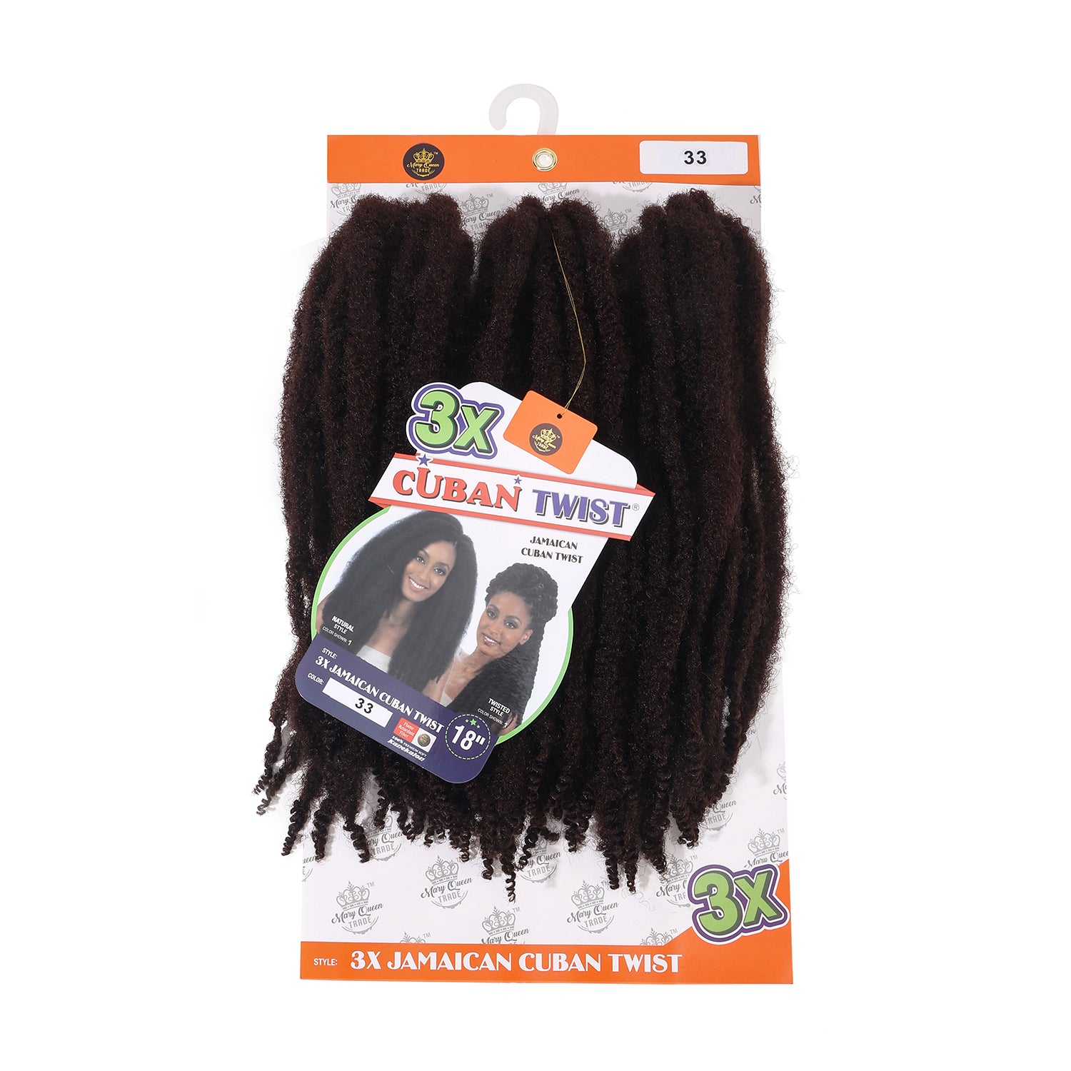 3X Jamaican Cuban Twist 18" - Wholesale
