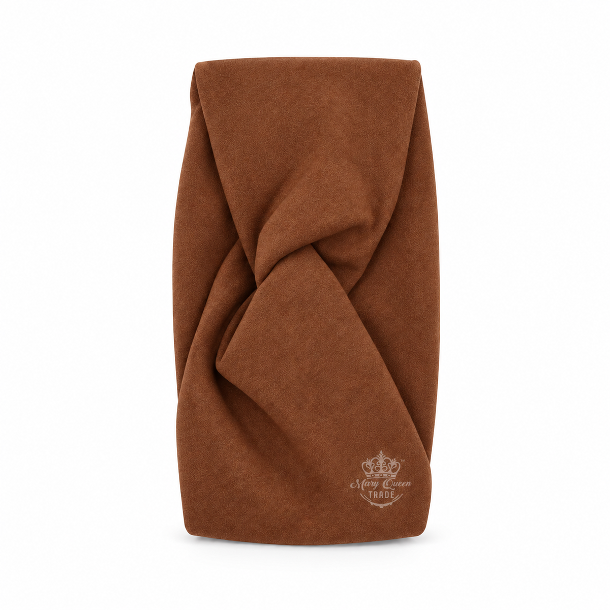 Brown twisted-front headband, shown individually with Mary Queen Trade watermark.