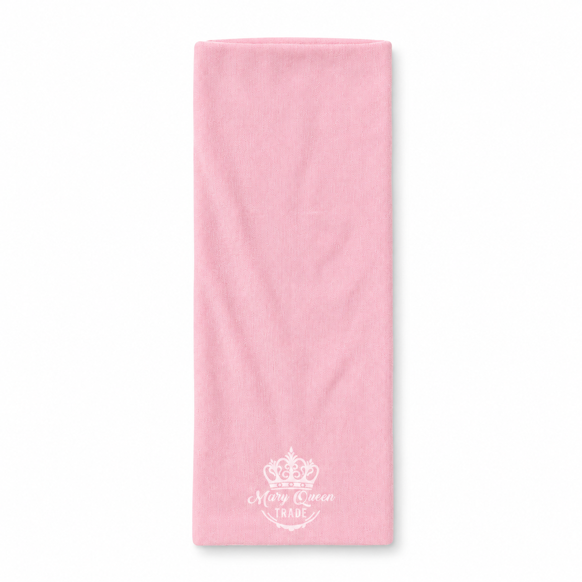 Pink wide plain headband, shown individually with Mary Queen Trade watermark.