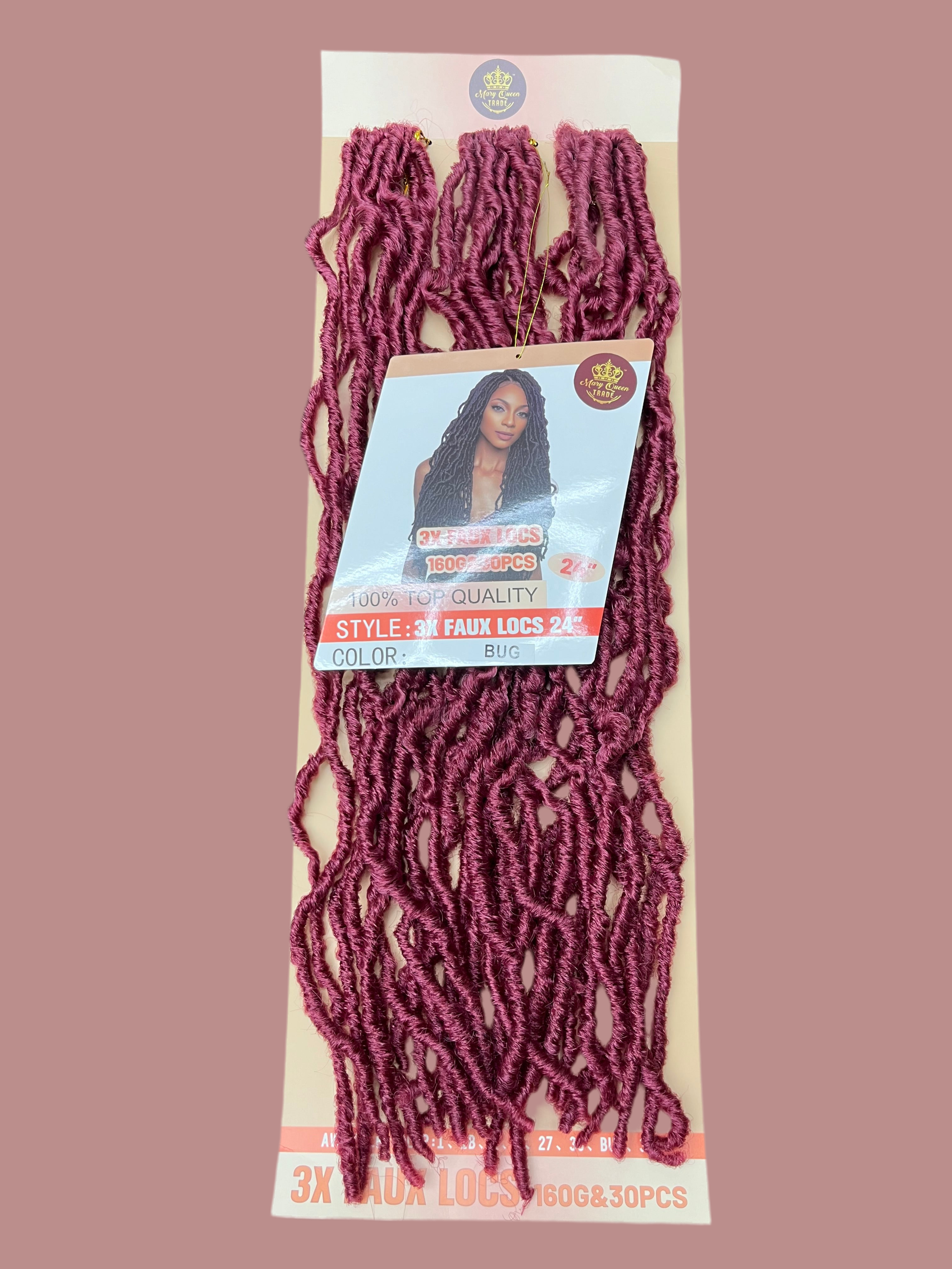 3X Faux Locs 24"