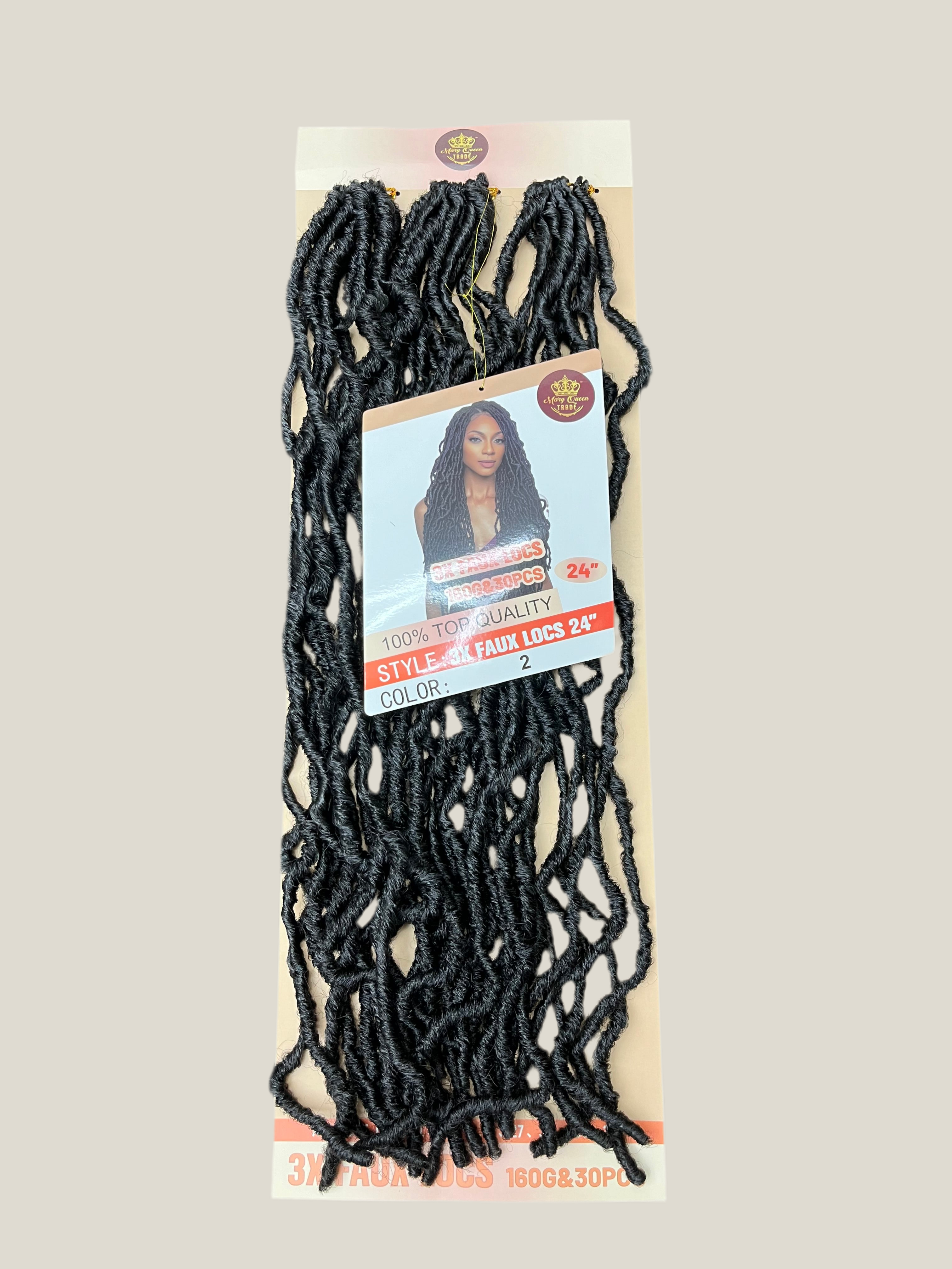3X Faux Locs 24"