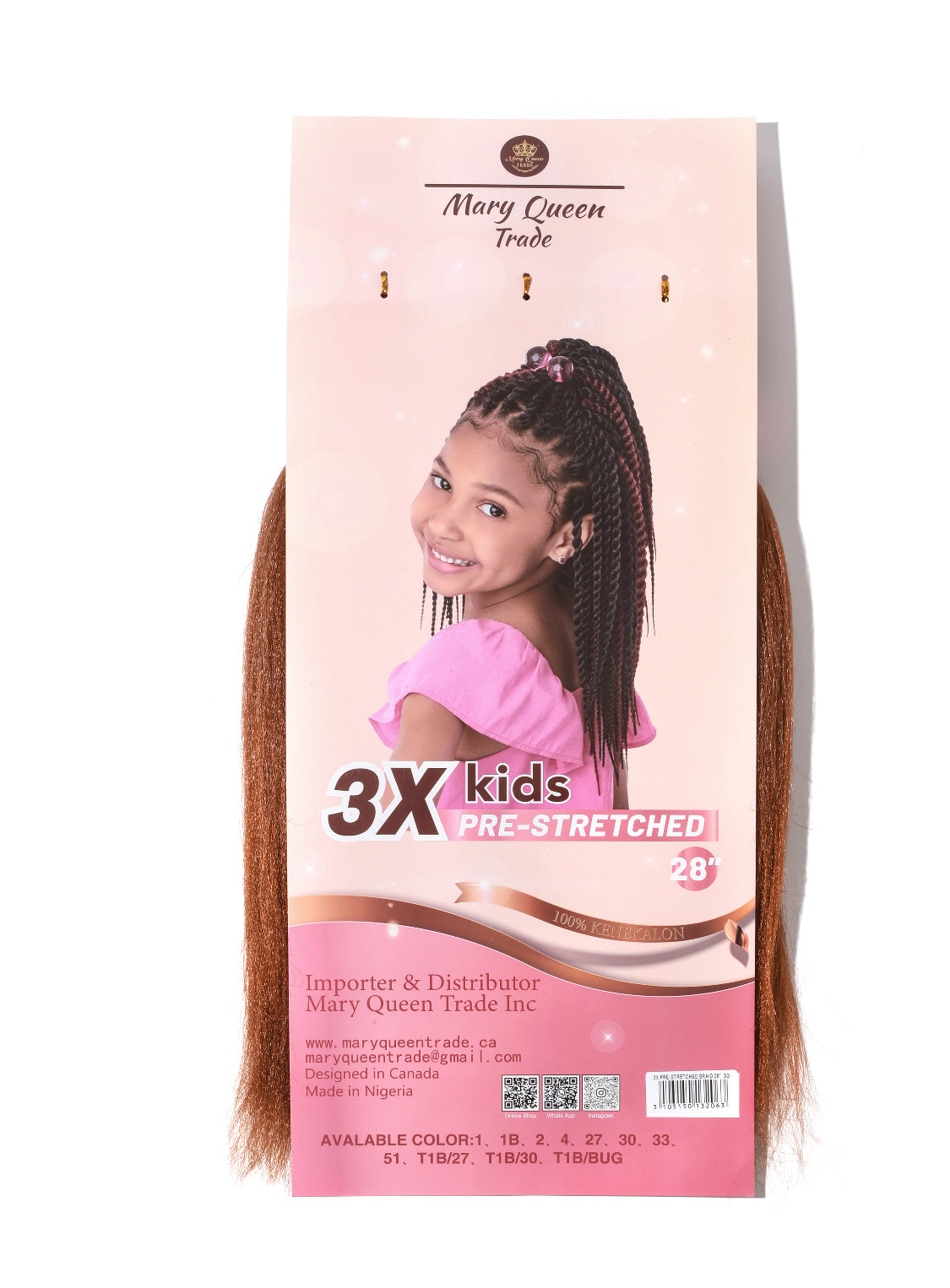 3X Kids Braids Pre-Stretched 28"