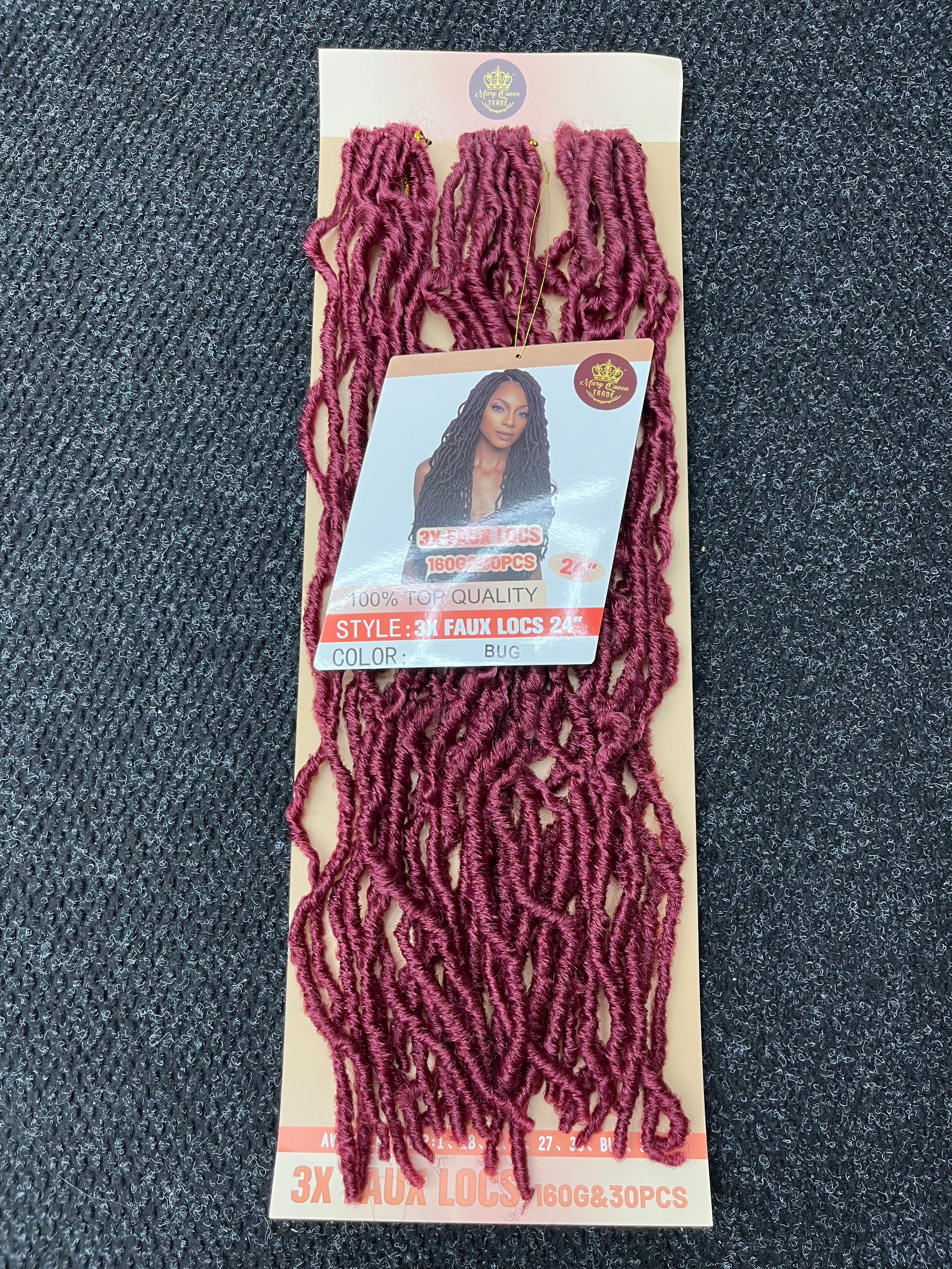 3X Faux Locs 24"