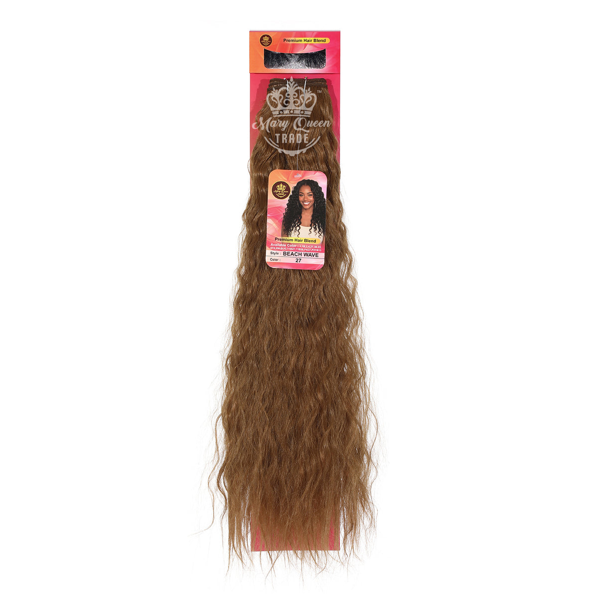 Mary Queen BioProtein™ Beach Wave Hair Extensions – 18" – Wholesale