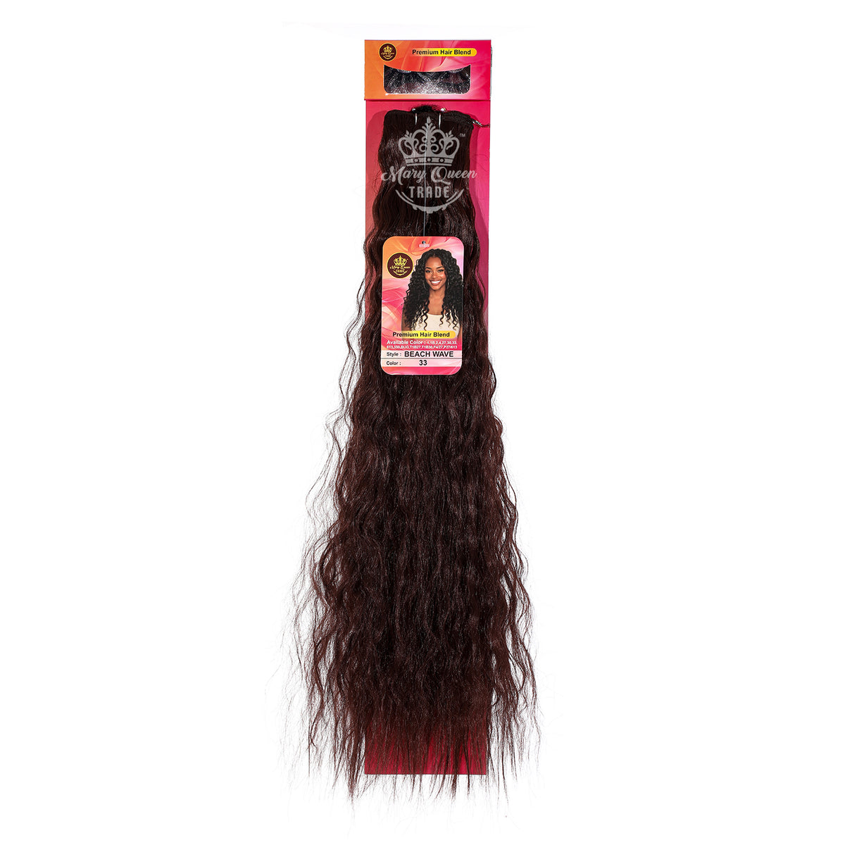Mary Queen BioProtein™ Beach Wave Hair Extensions – 18" – Wholesale