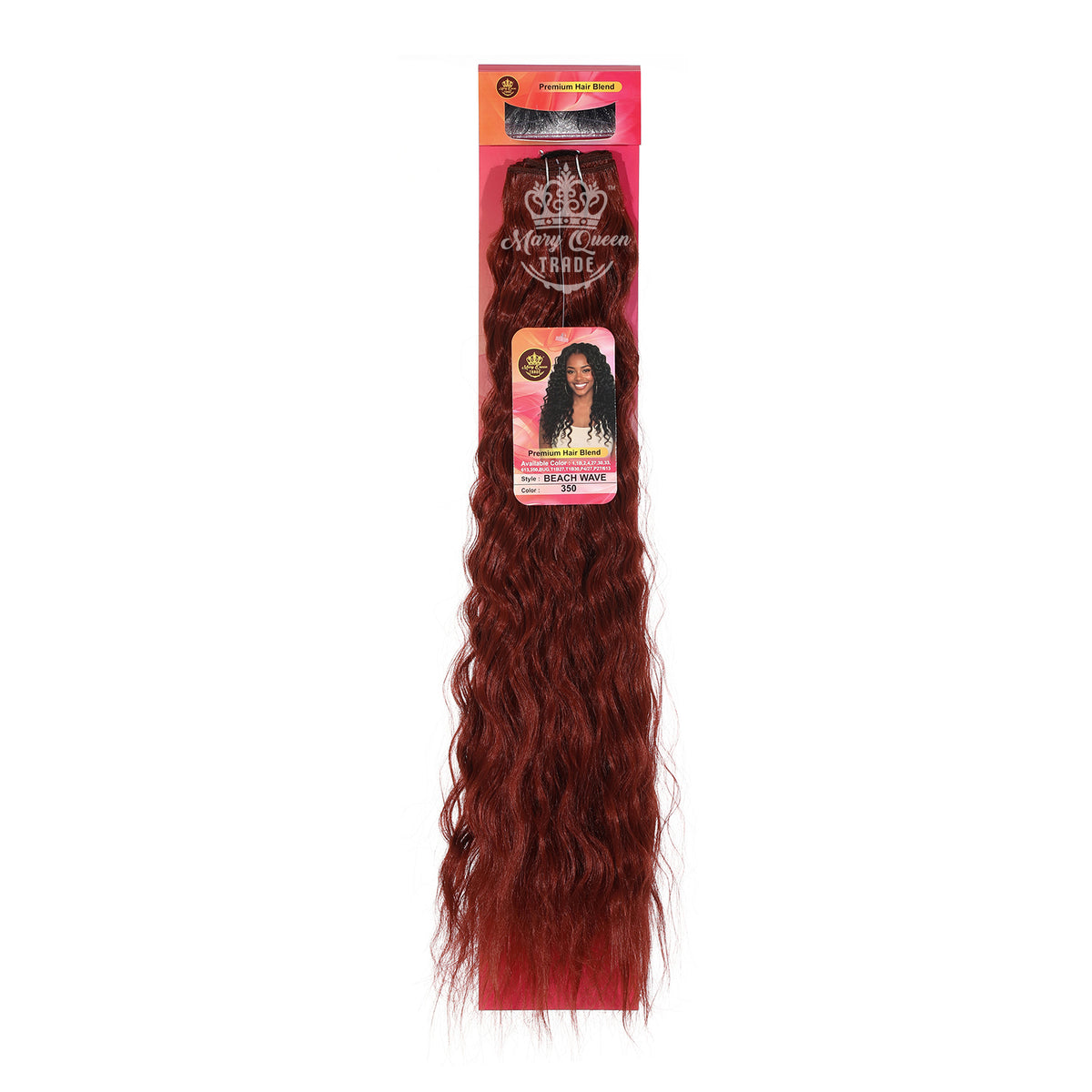 Mary Queen BioProtein™ Beach Wave Hair Extensions – 18" – Wholesale