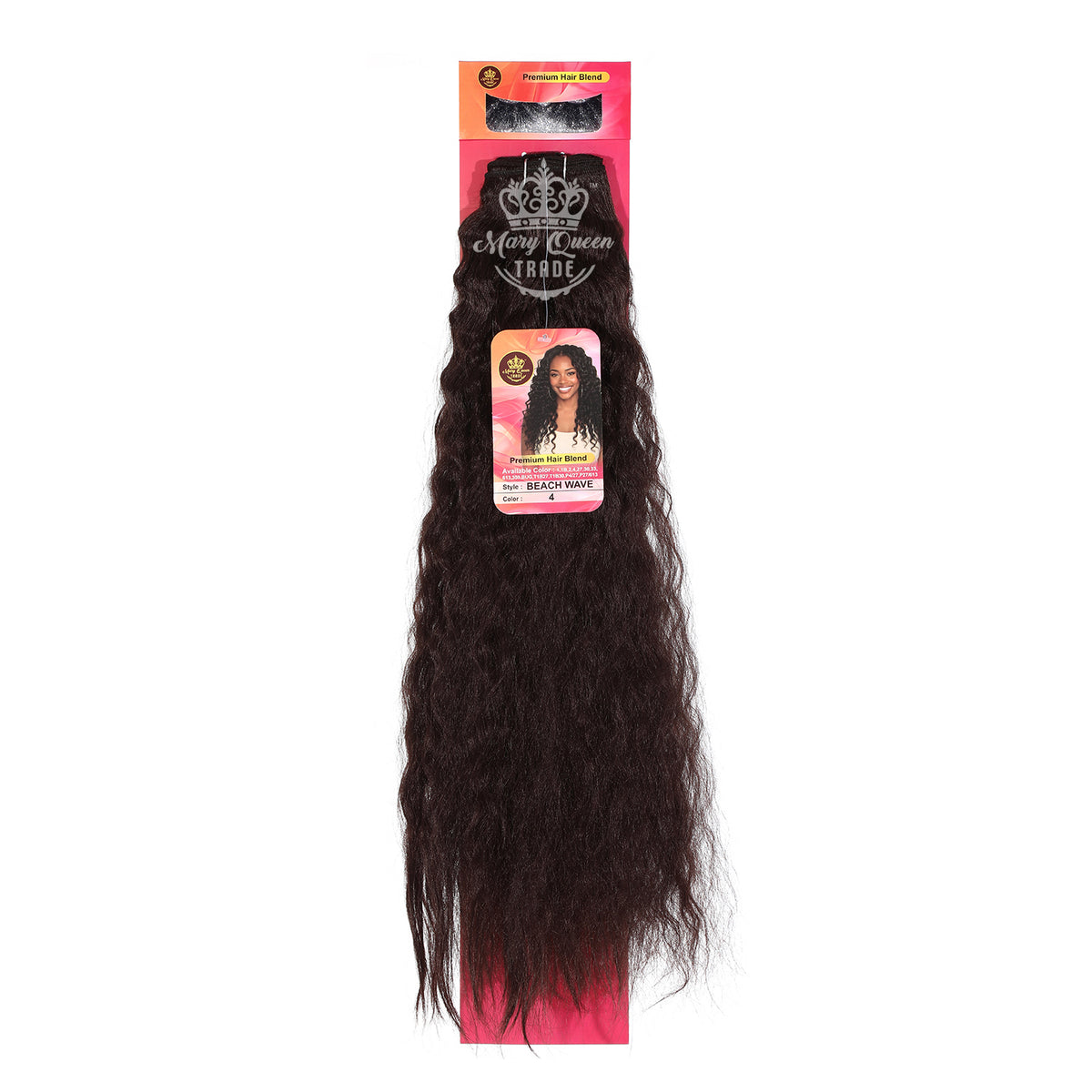 Mary Queen BioProtein™ Beach Wave Hair Extensions – 18" – Wholesale