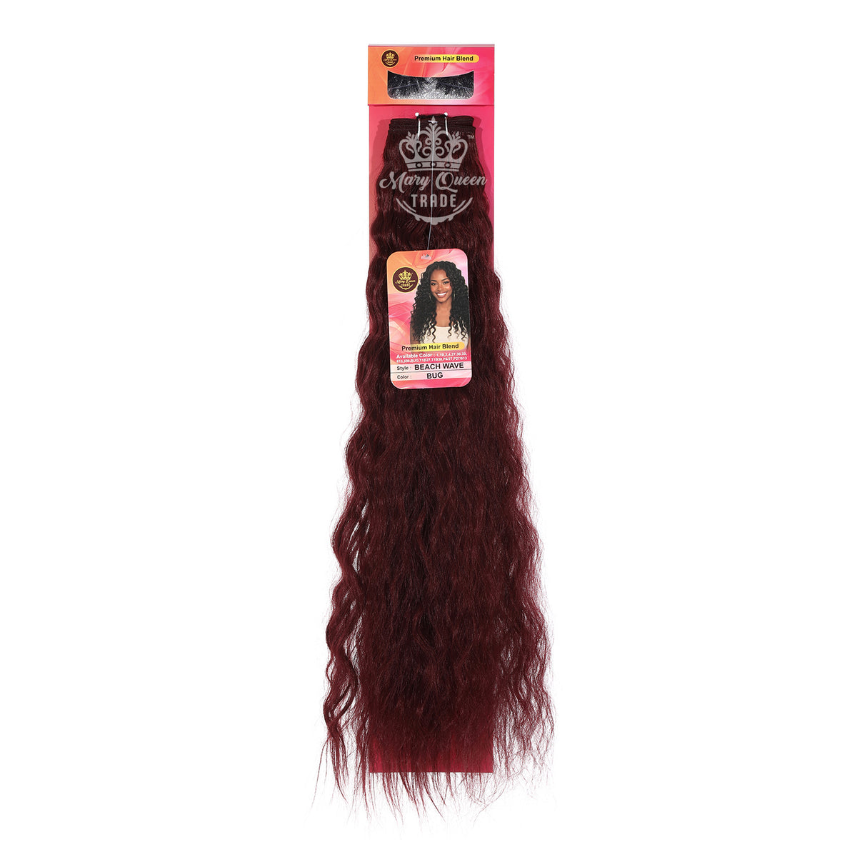 Mary Queen BioProtein™ Beach Wave Hair Extensions – 18" – Wholesale