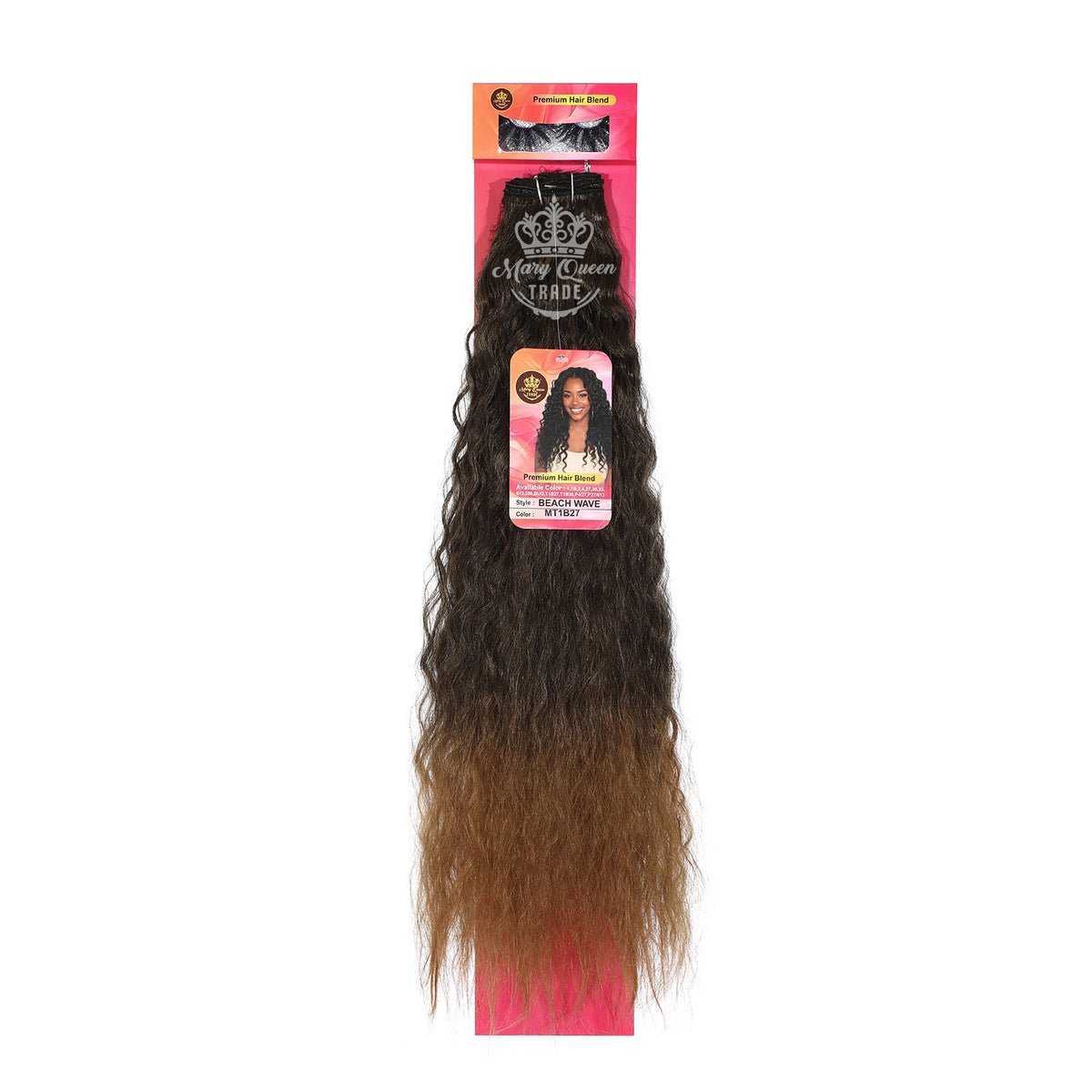 Mary Queen BioProtein™ Beach Wave Hair Extensions – 18" – Wholesale