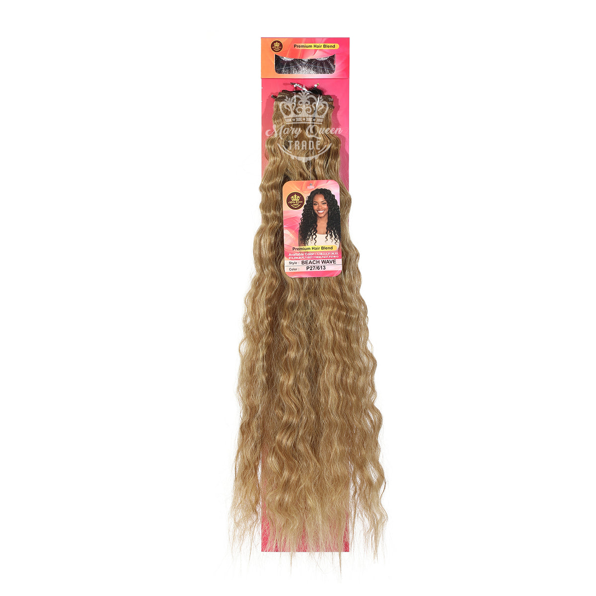 Mary Queen BioProtein™ Beach Wave Hair Extensions – 18" – Wholesale